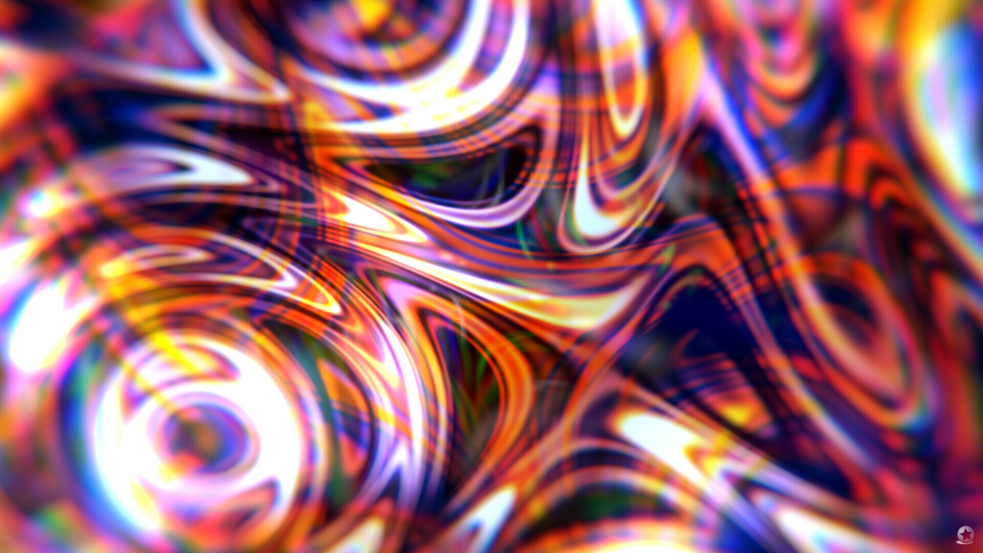 Psychedelic abstract colorful glass waves HD Wallpaper
