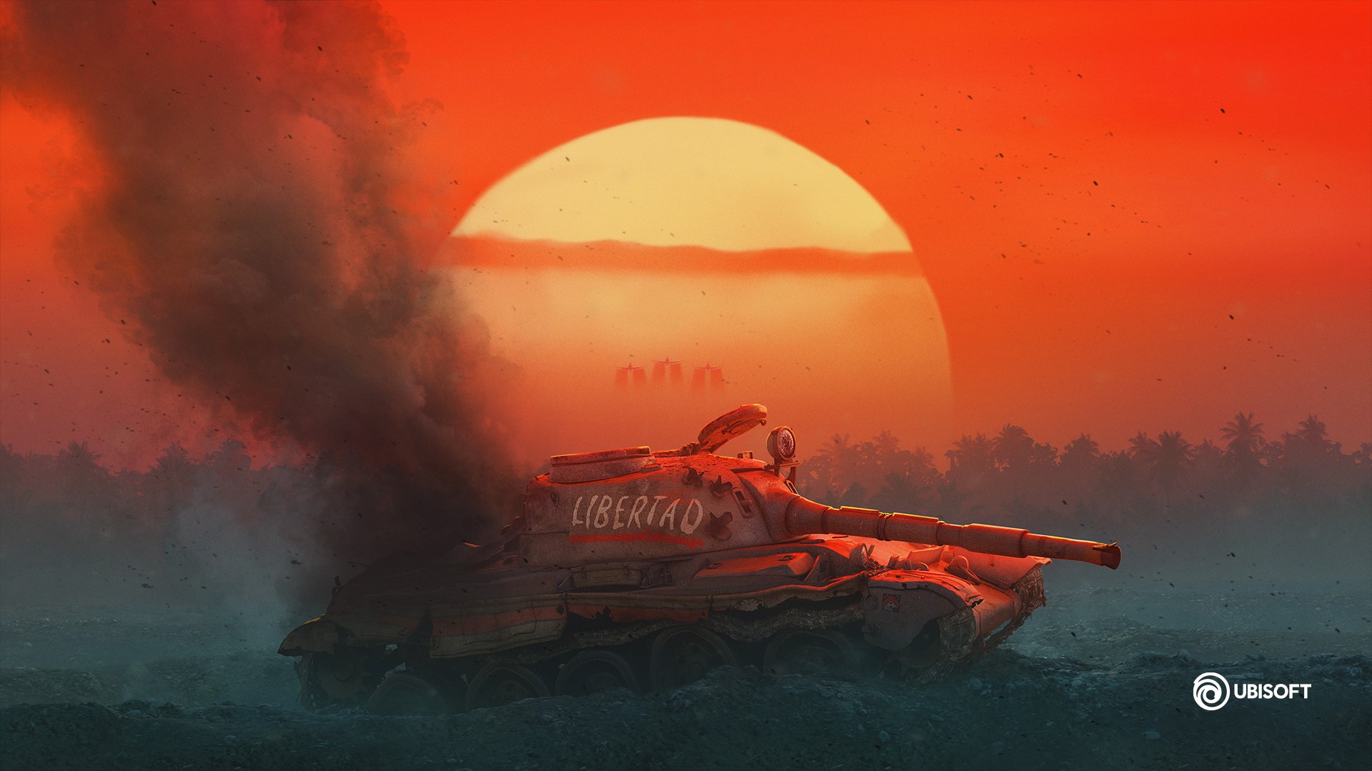 Far Cry 6 Tank with Libertad Graffiti HD Wallpaper