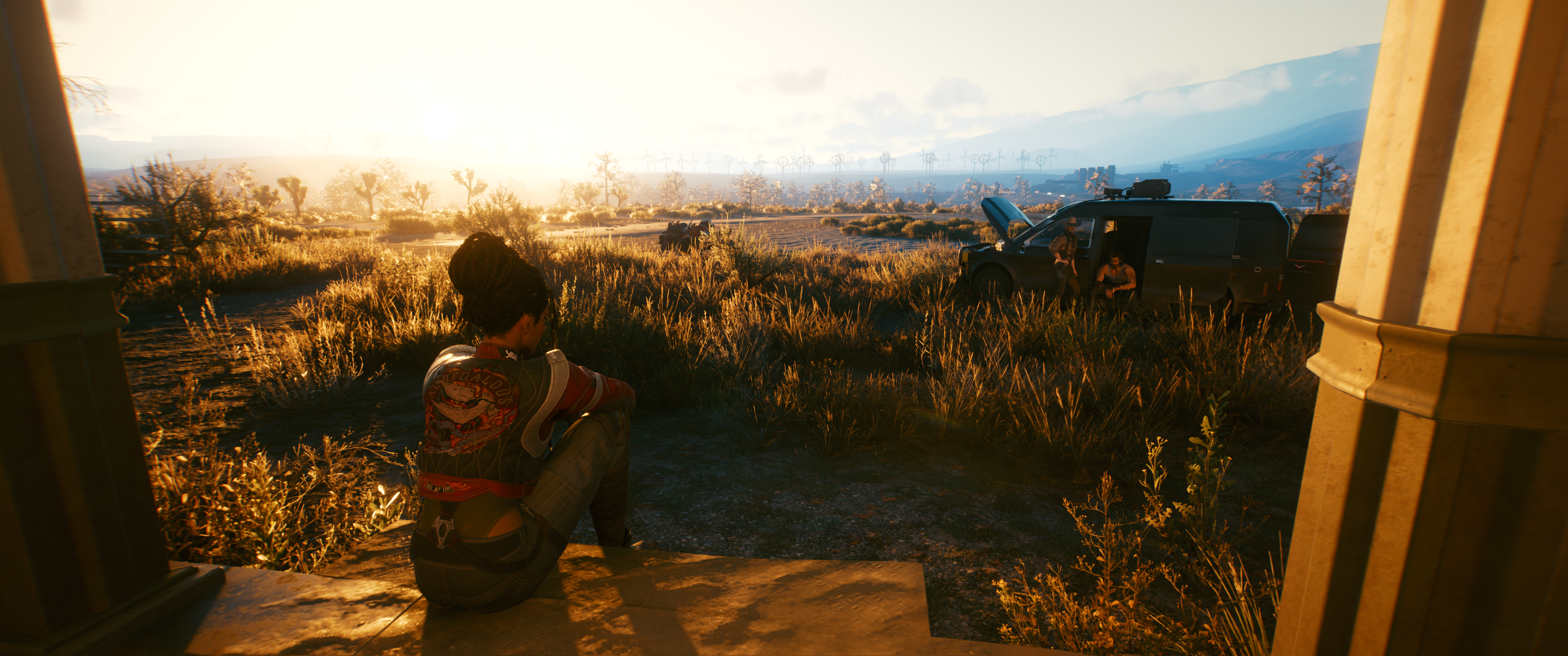 Panam Palmer from Cyberpunk 2077 in a desert landscape HD Wallpaper