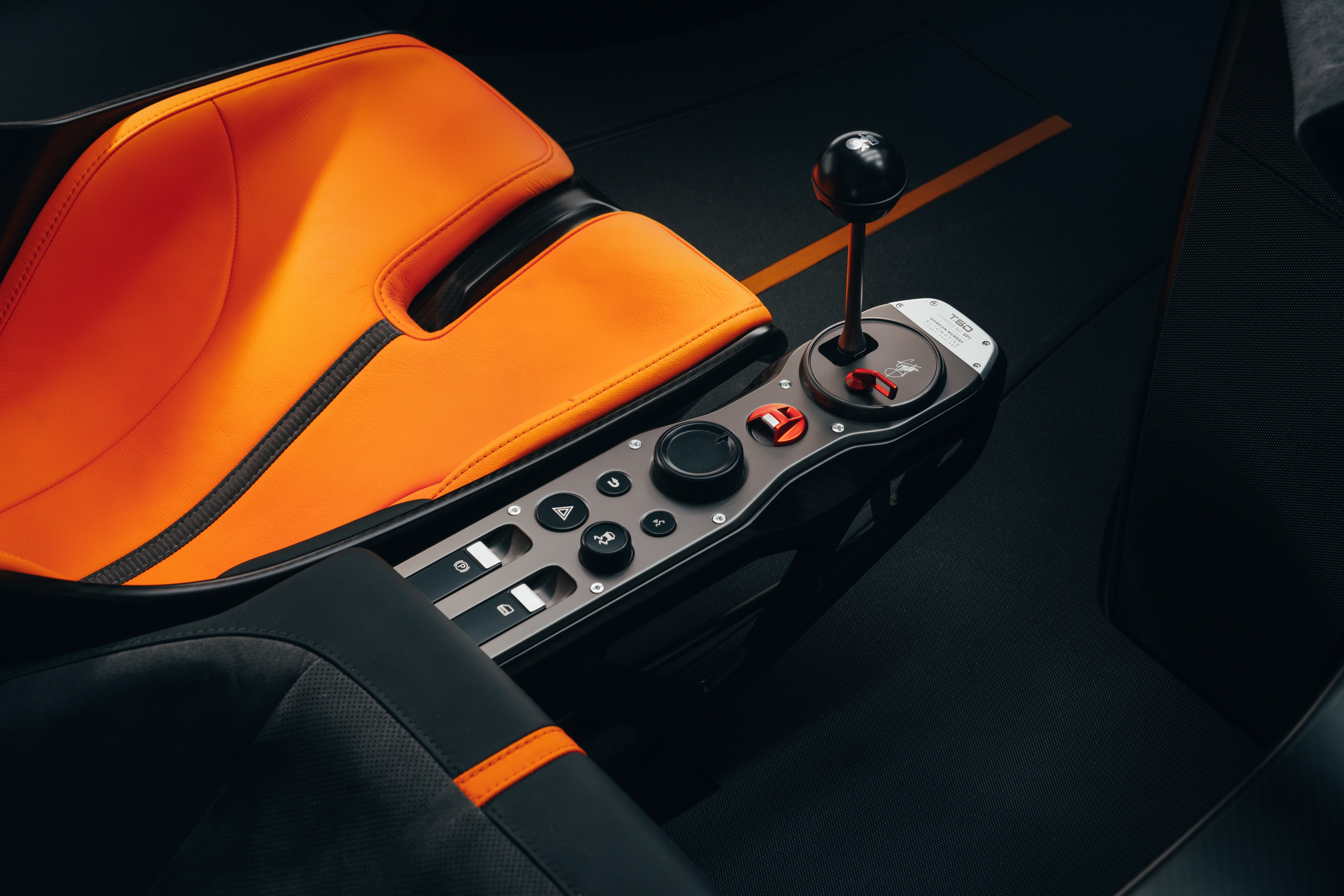 Gordon Murray Automotive T.50 Manual Transmission Interior HD Wallpaper