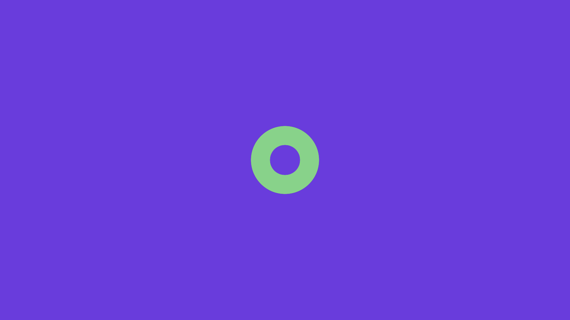 Green circle on a purple background HD Wallpaper