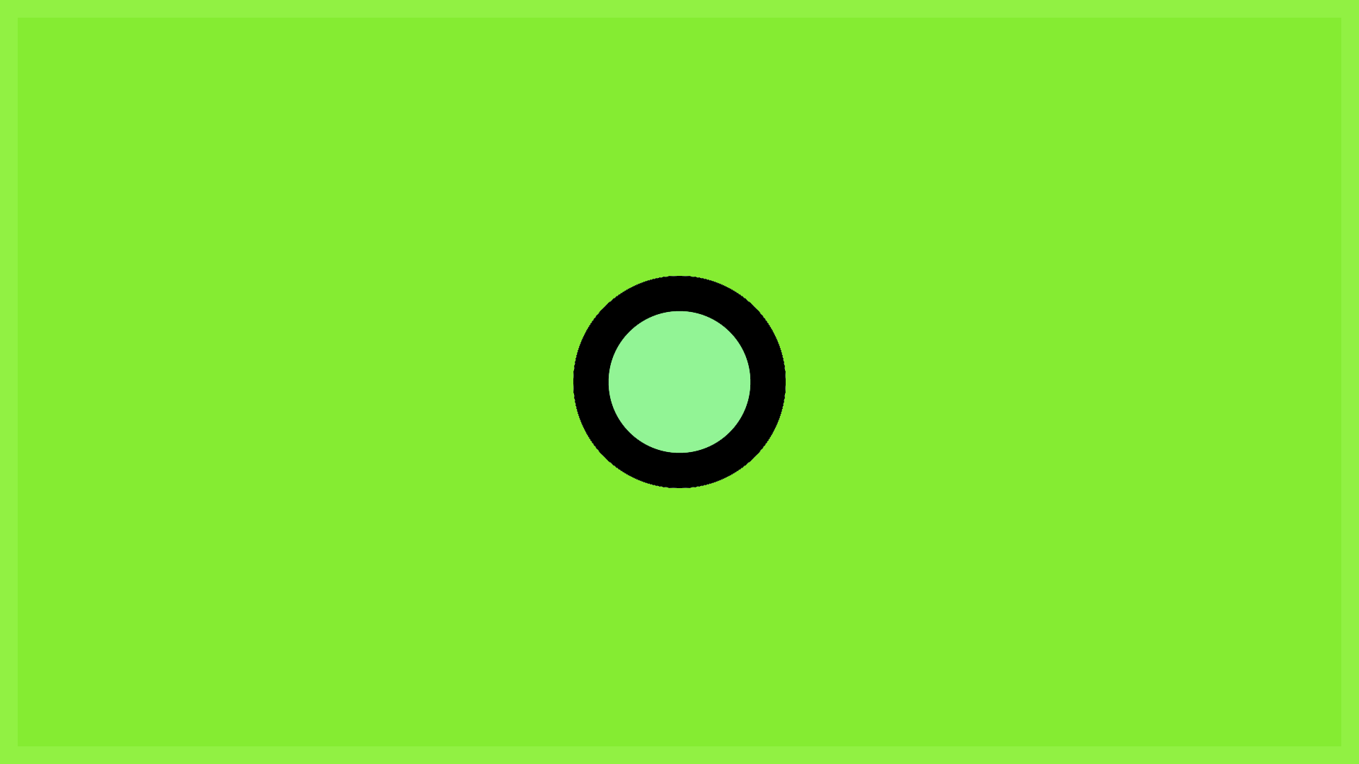 Minimalist green background with a black and light green circle HD Wallpaper