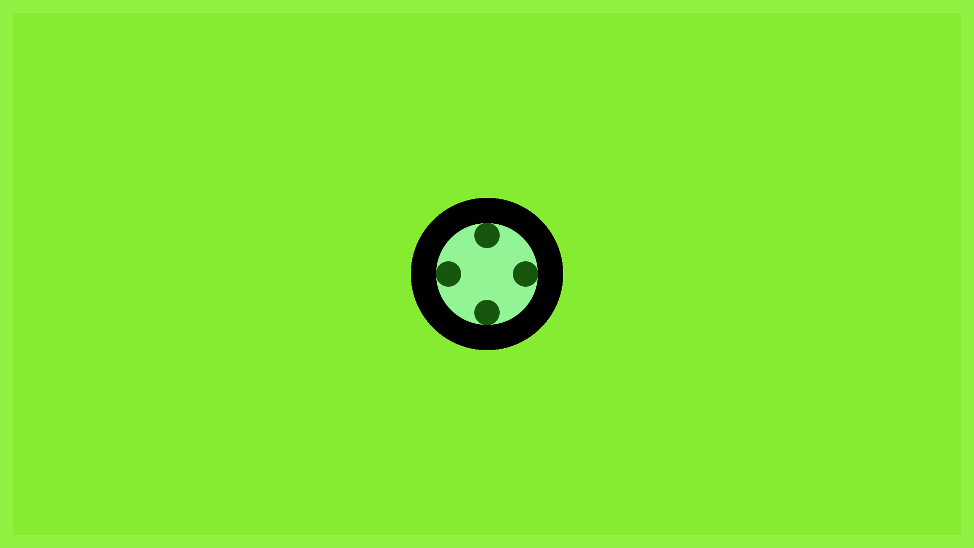 Minimalist abstract design with green circles and dots HD Wallpaper