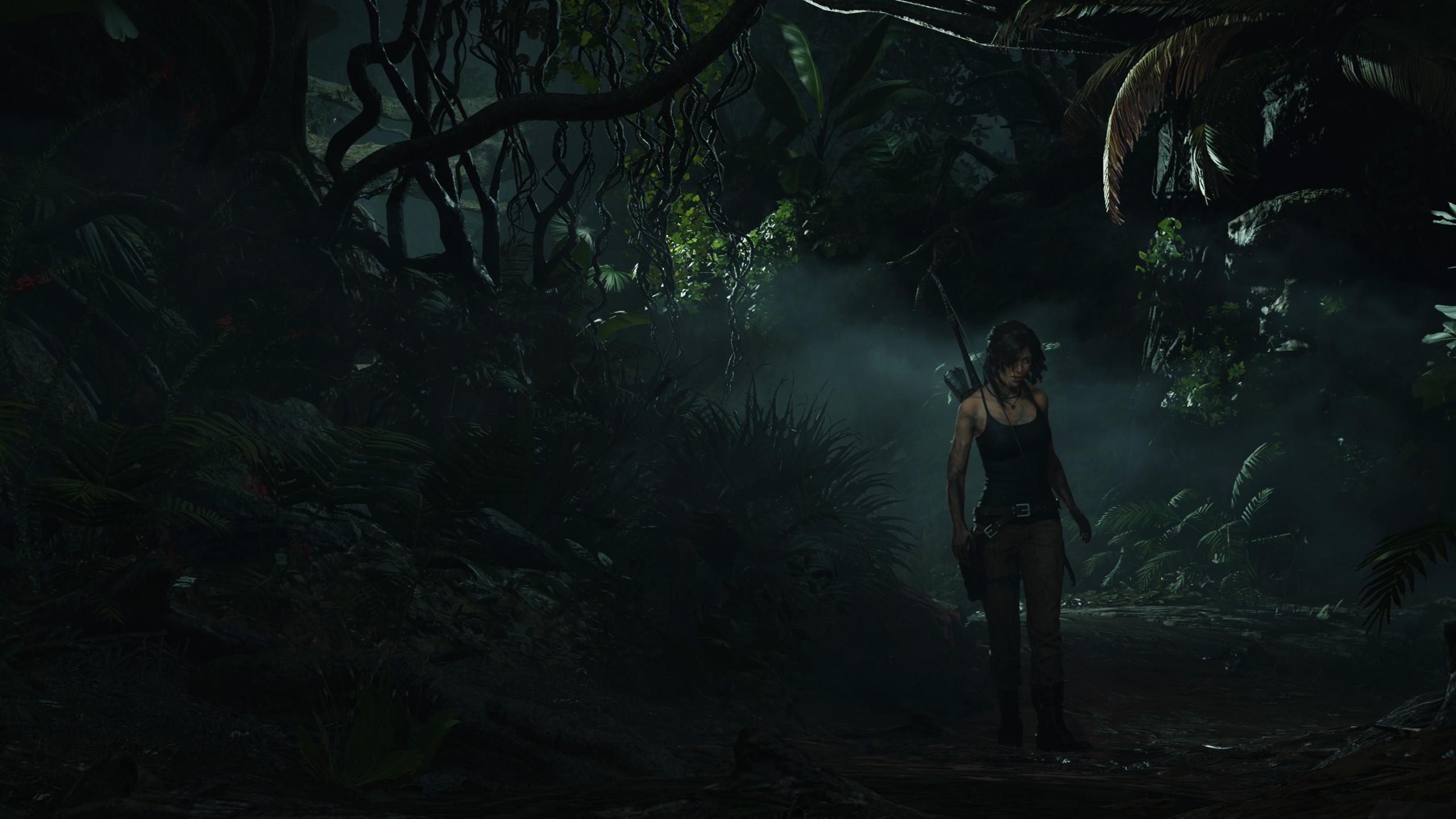 Lara Croft from Shadow of the Tomb Raider in a jungle HD Wallpaper