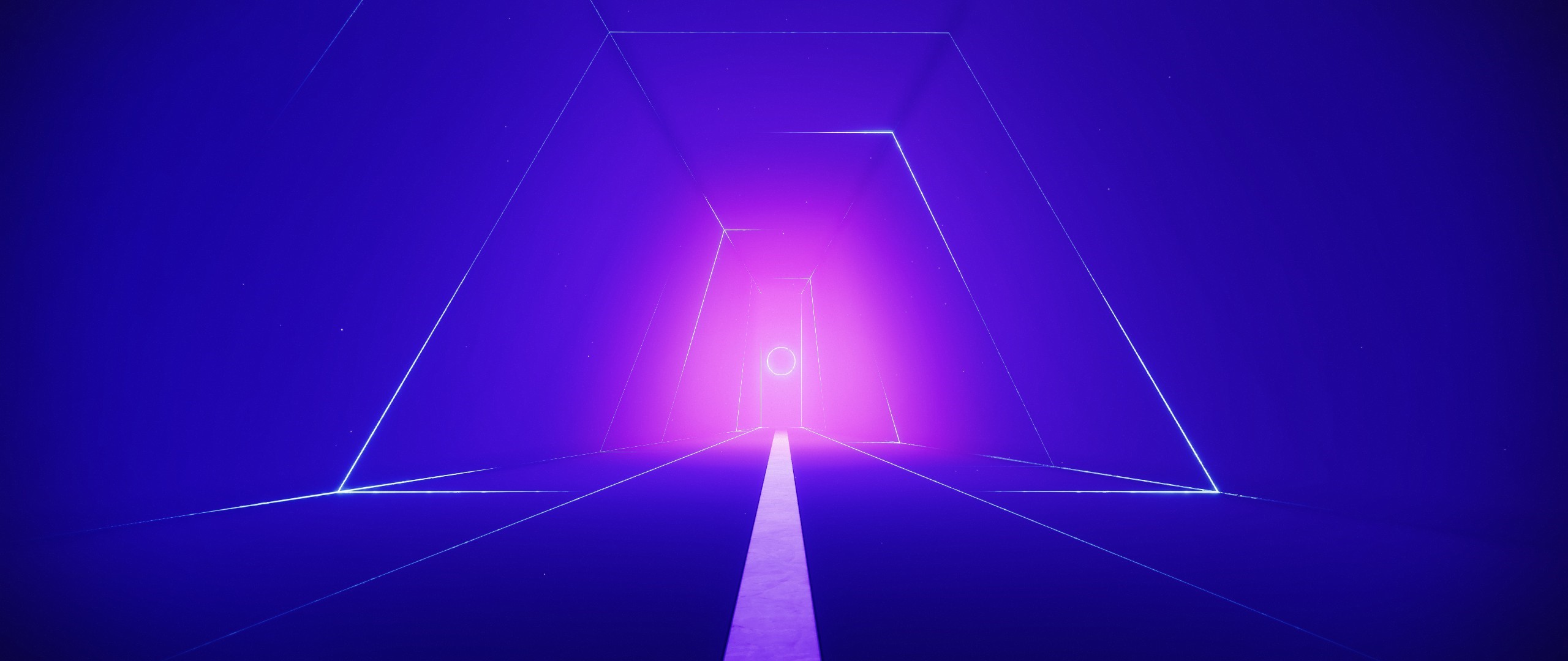 Neon tunnel with glowing orb in Destiny 2 HD Wallpaper