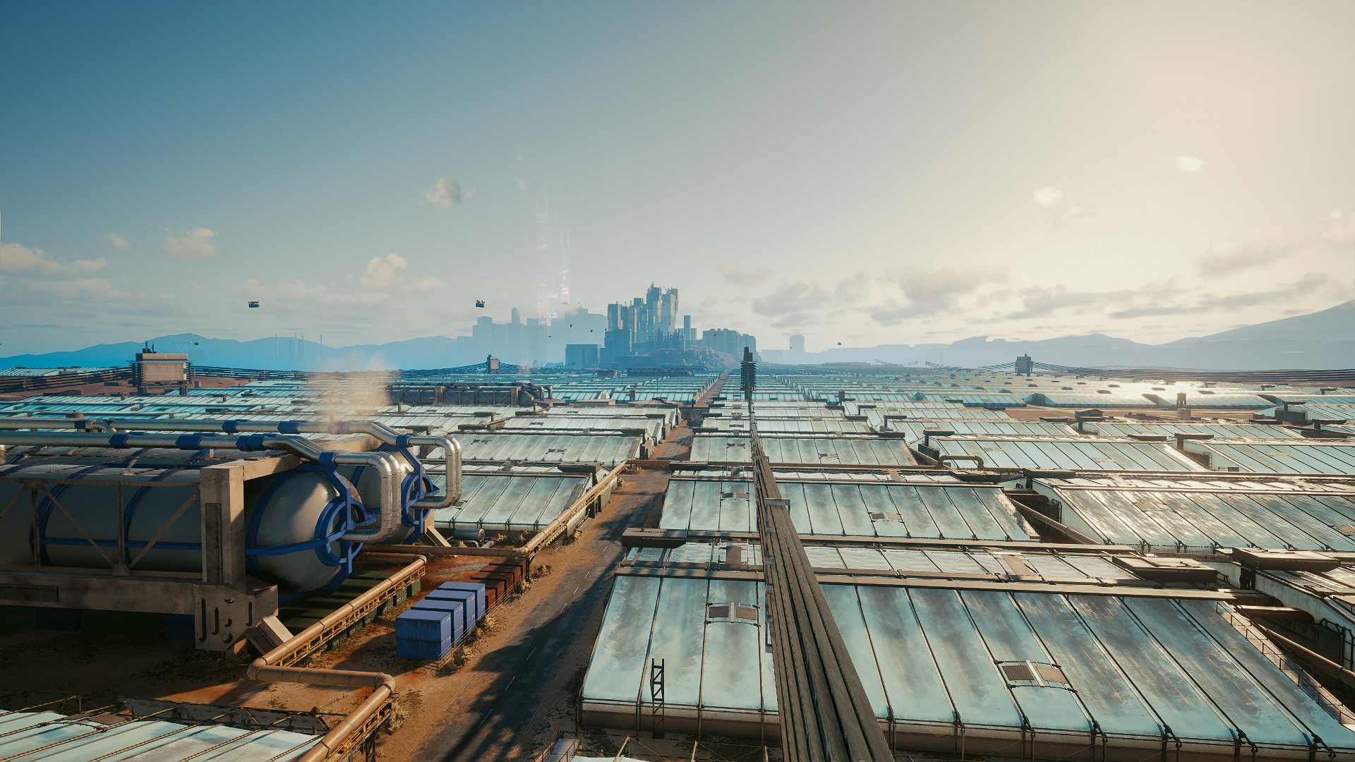 Cyberpunk 2077 screenshot of a futuristic city HD Wallpaper
