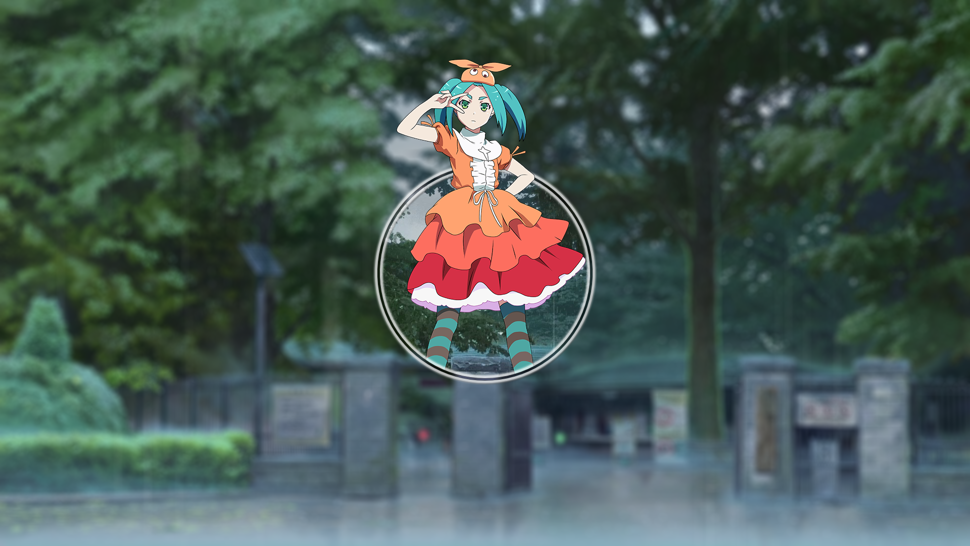 Ononoki Yotsugi from Monogatari Series HD Wallpaper