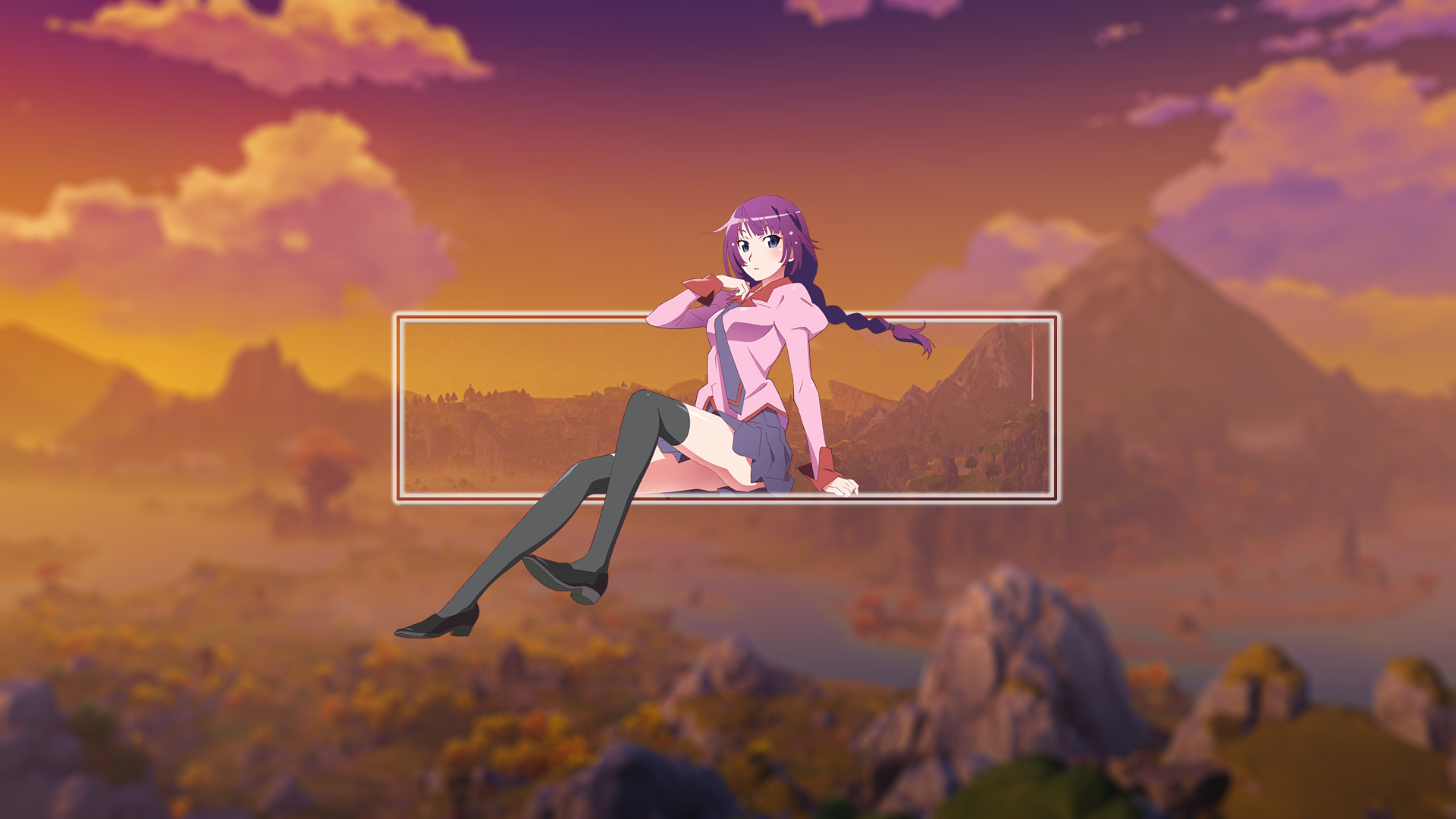Senjougahara Hitagi from Monogatari Series HD Wallpaper