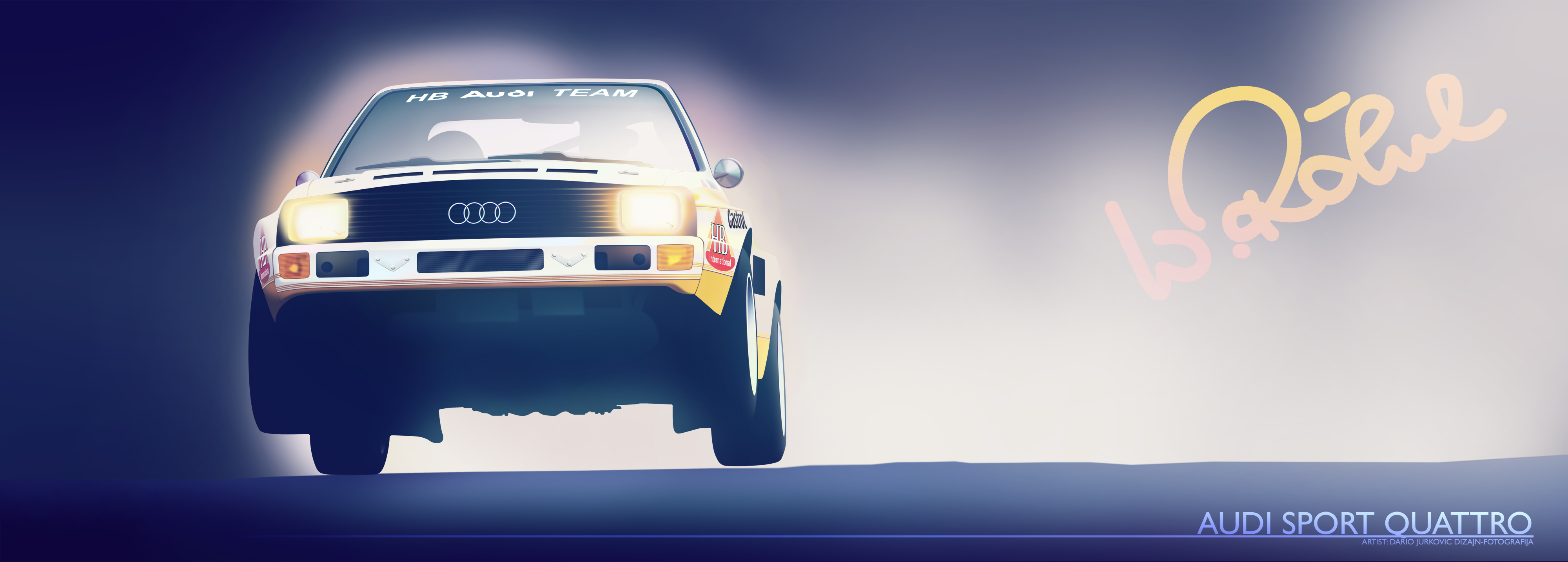 Audi Sport Quattro Rally Car HD Wallpaper