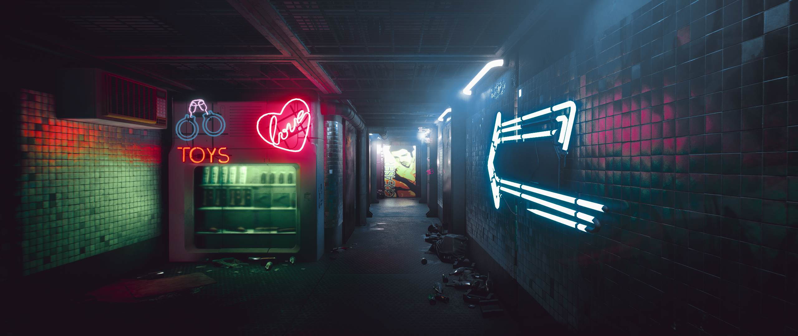 Cyberpunk 2077 in-game ultra-wide screenshot HD Wallpaper