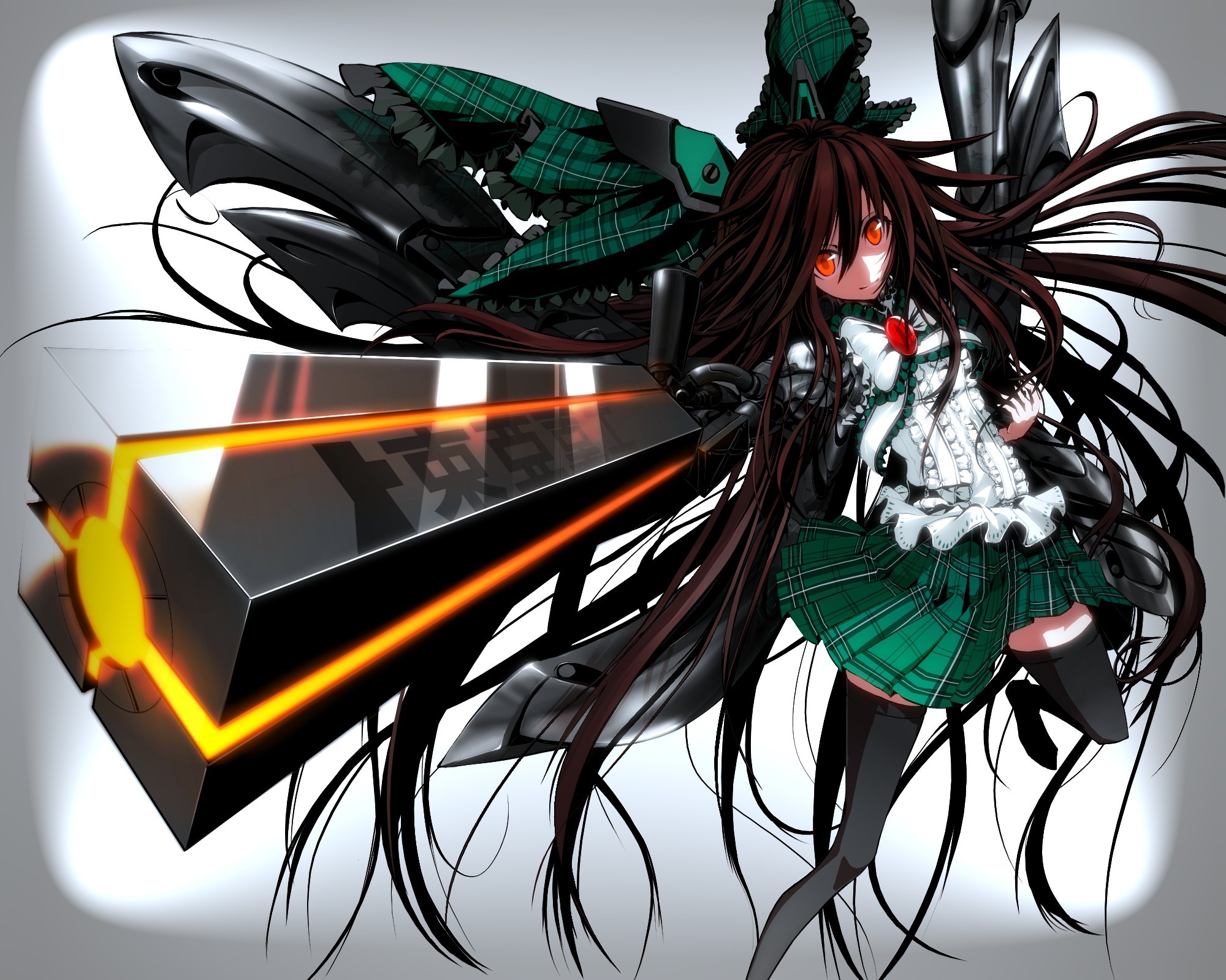 Reiuji Utsuho from Touhou with Blame! elements HD Wallpaper