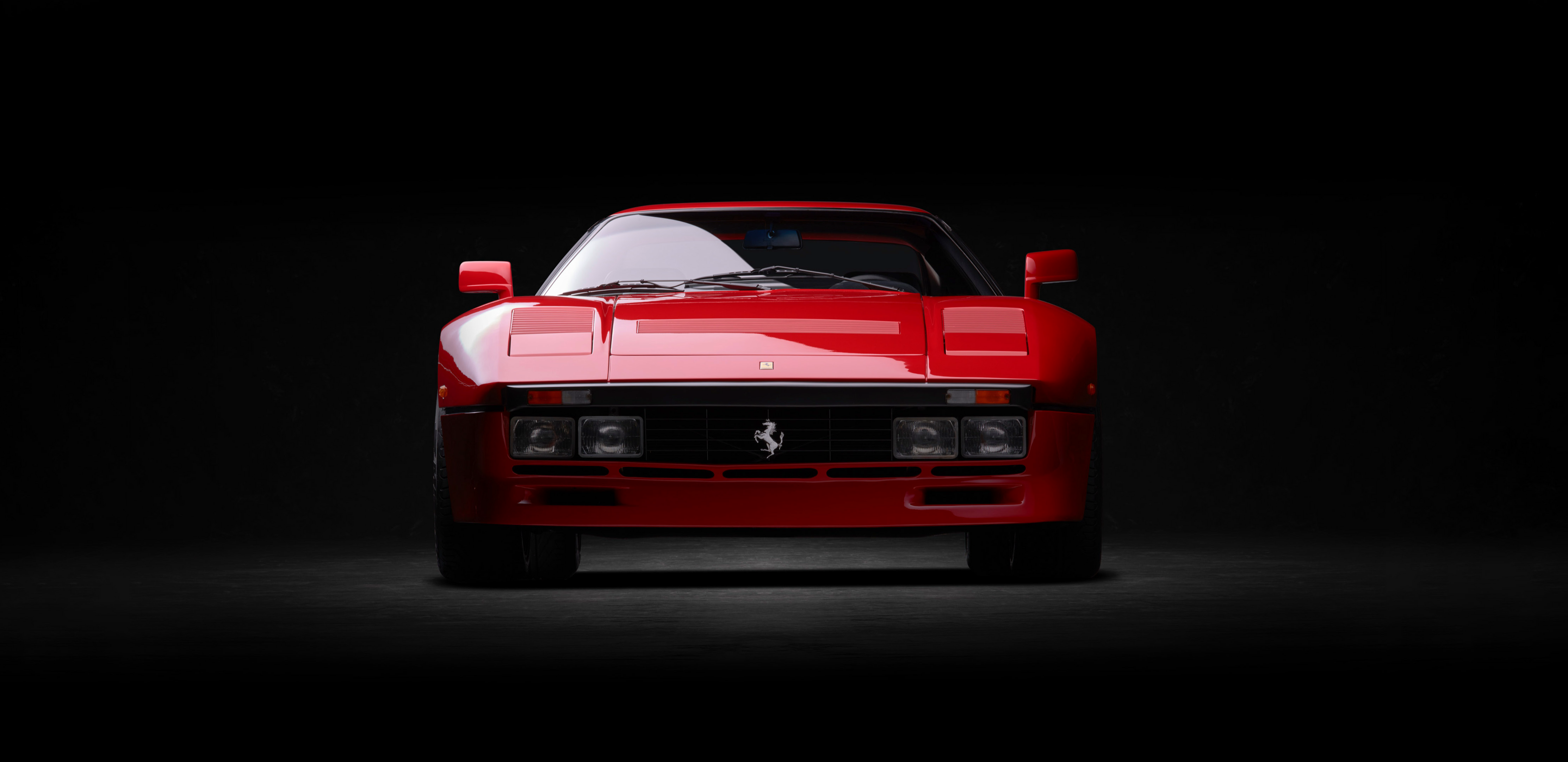 Ferrari 288 GTO sports car, frontal view HD Wallpaper