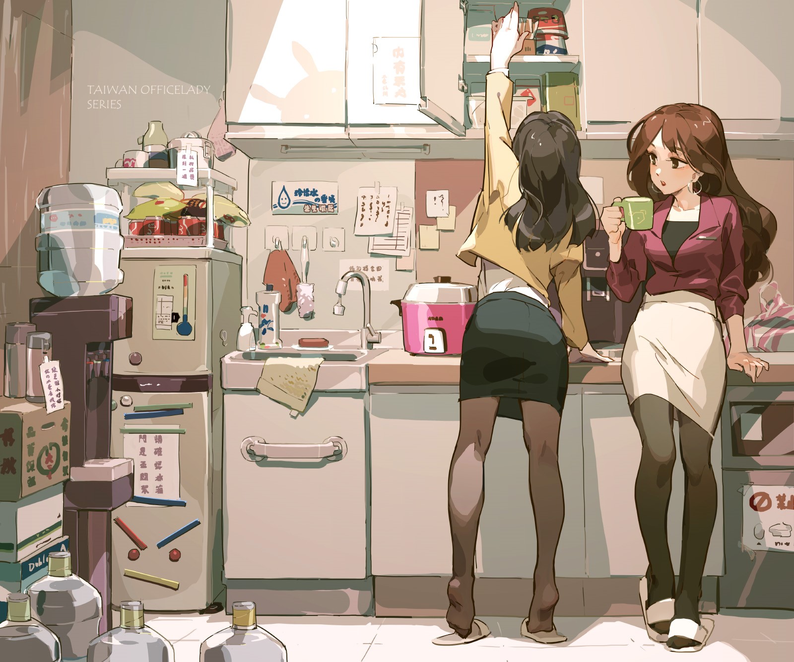 Taiwan Office Lady Series Artwork HD Wallpaper