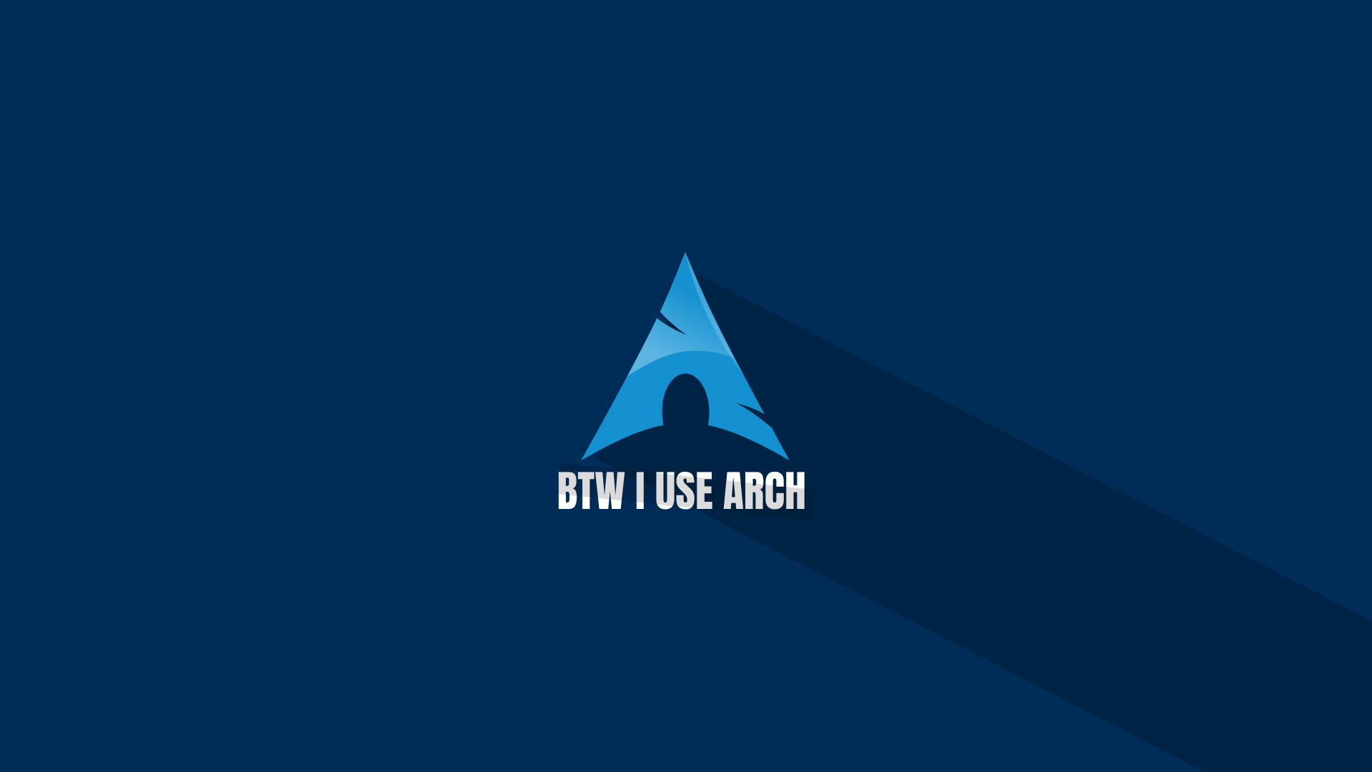 Arch Linux logo with text "BTW I USE ARCH" HD Wallpaper
