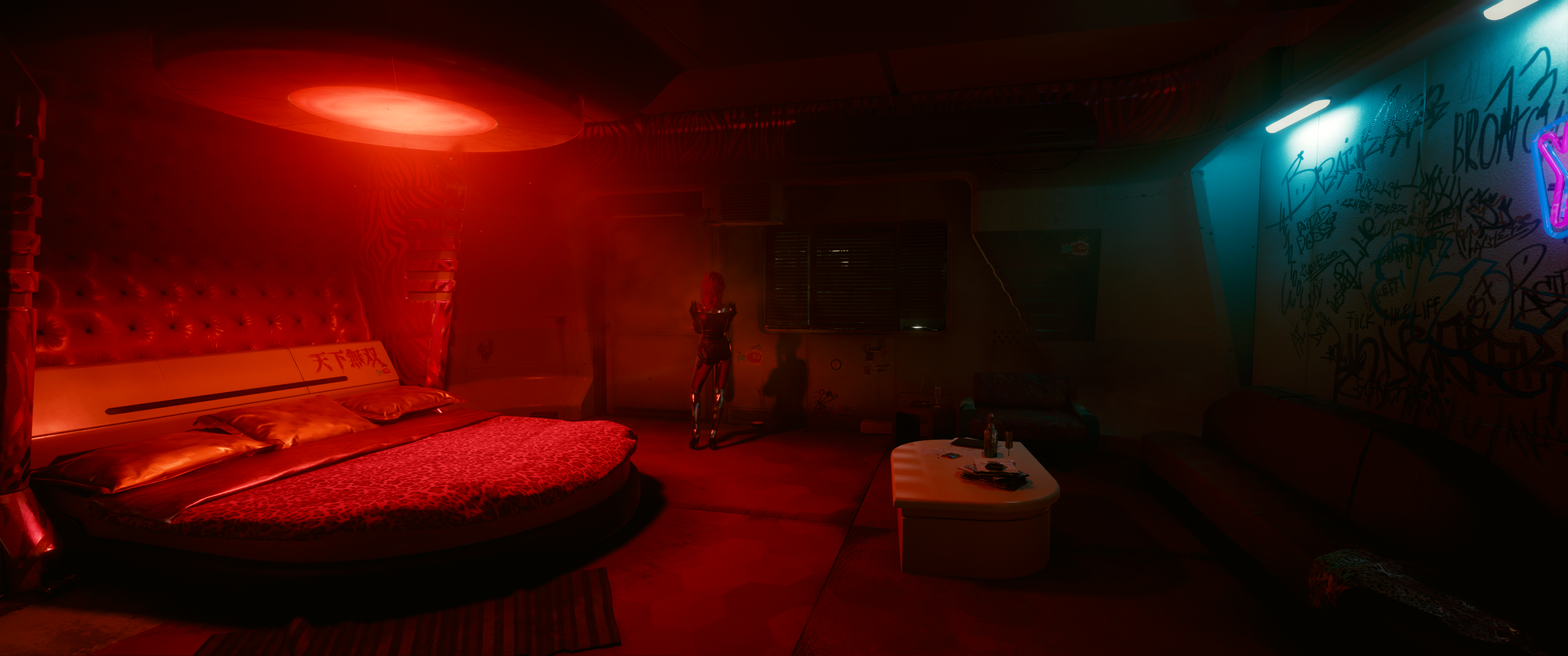 Cyberpunk 2077 screenshot of a bedroom HD Wallpaper