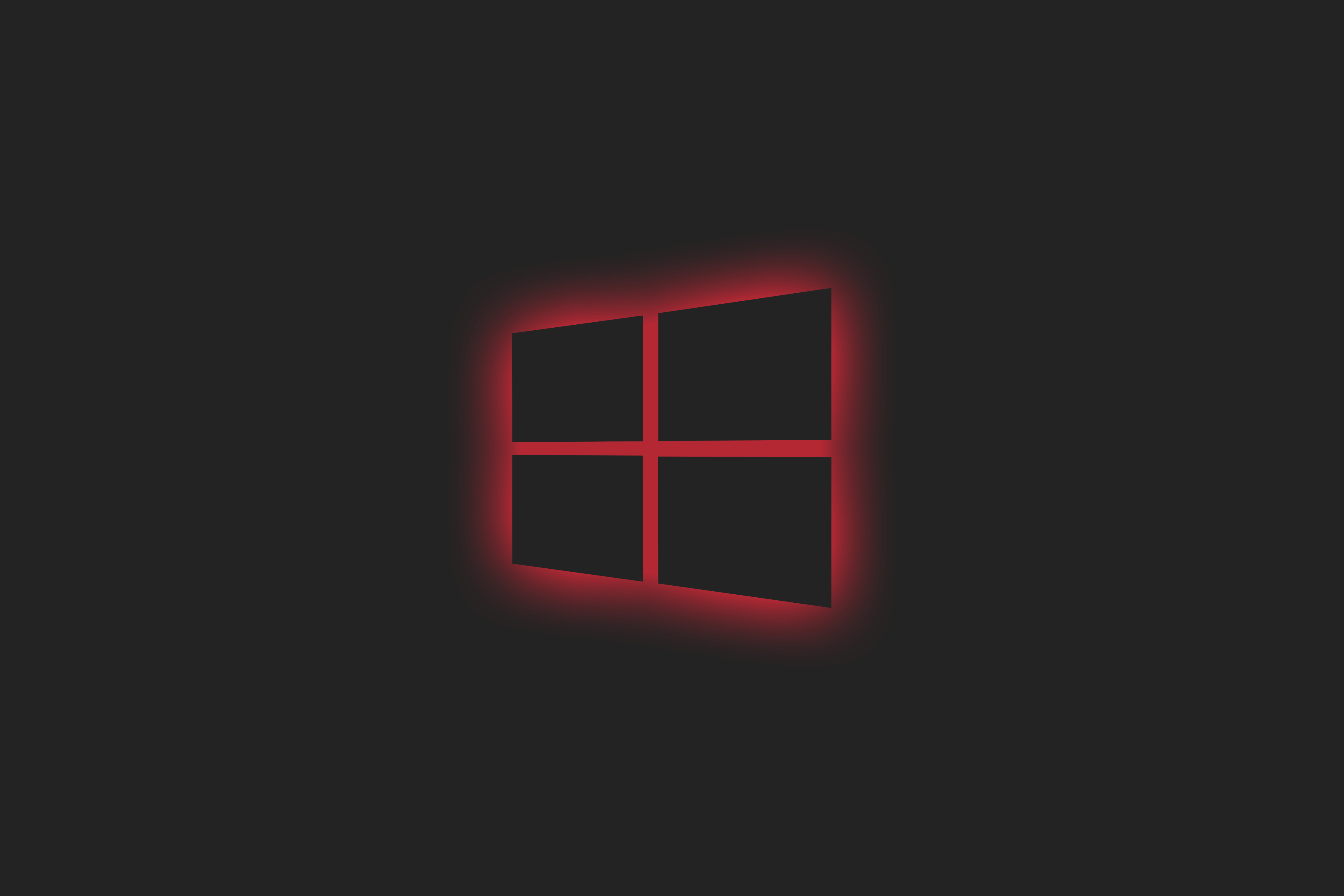 Windows 10 logo with red glow HD Wallpaper
