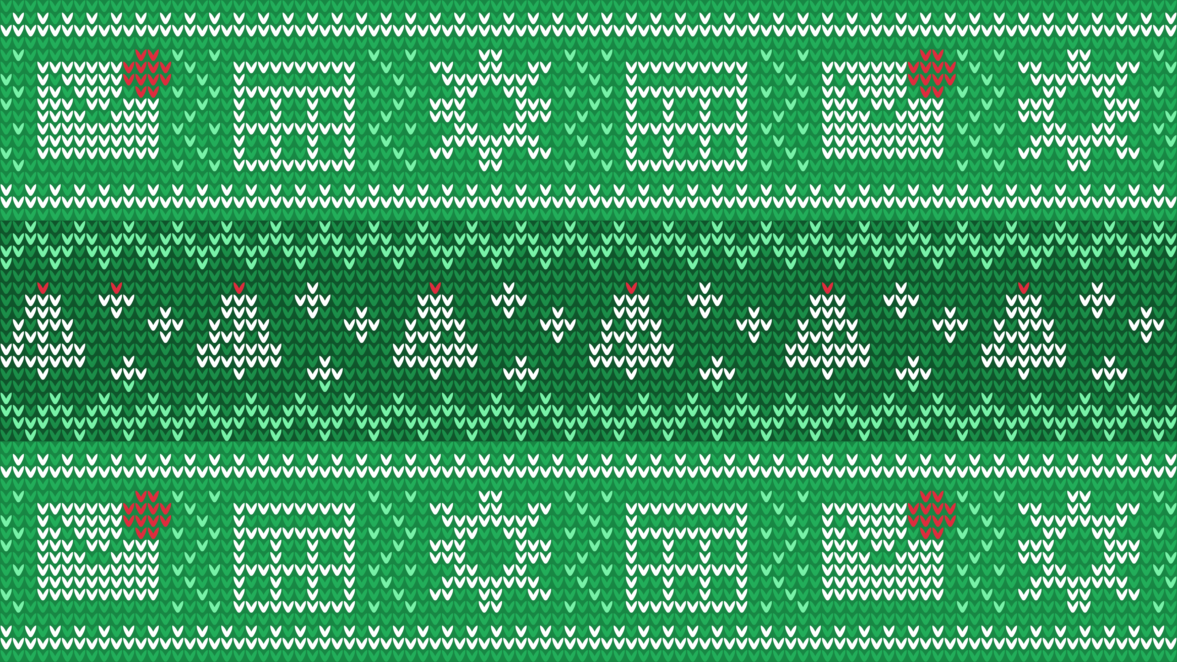 Christmas knitted pattern with trees and houses HD Wallpaper