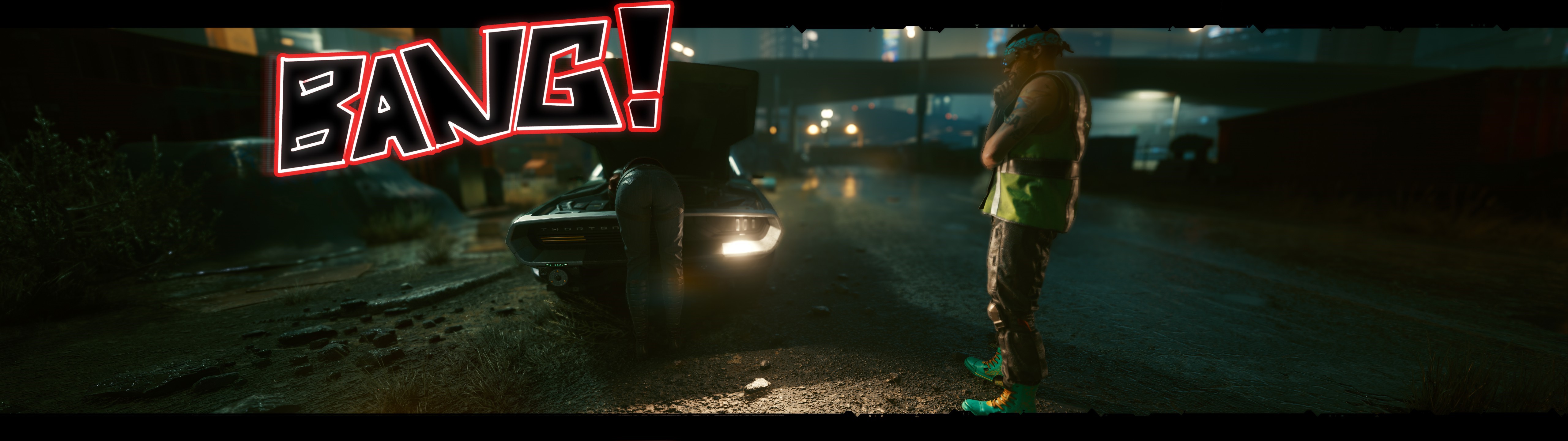 Cyberpunk 2077: Bang! Scene HD Wallpaper