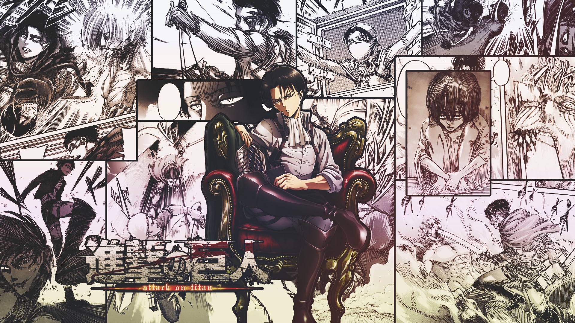 Levi Ackerman and Mikasa Ackerman from Attack on Titan HD Wallpaper