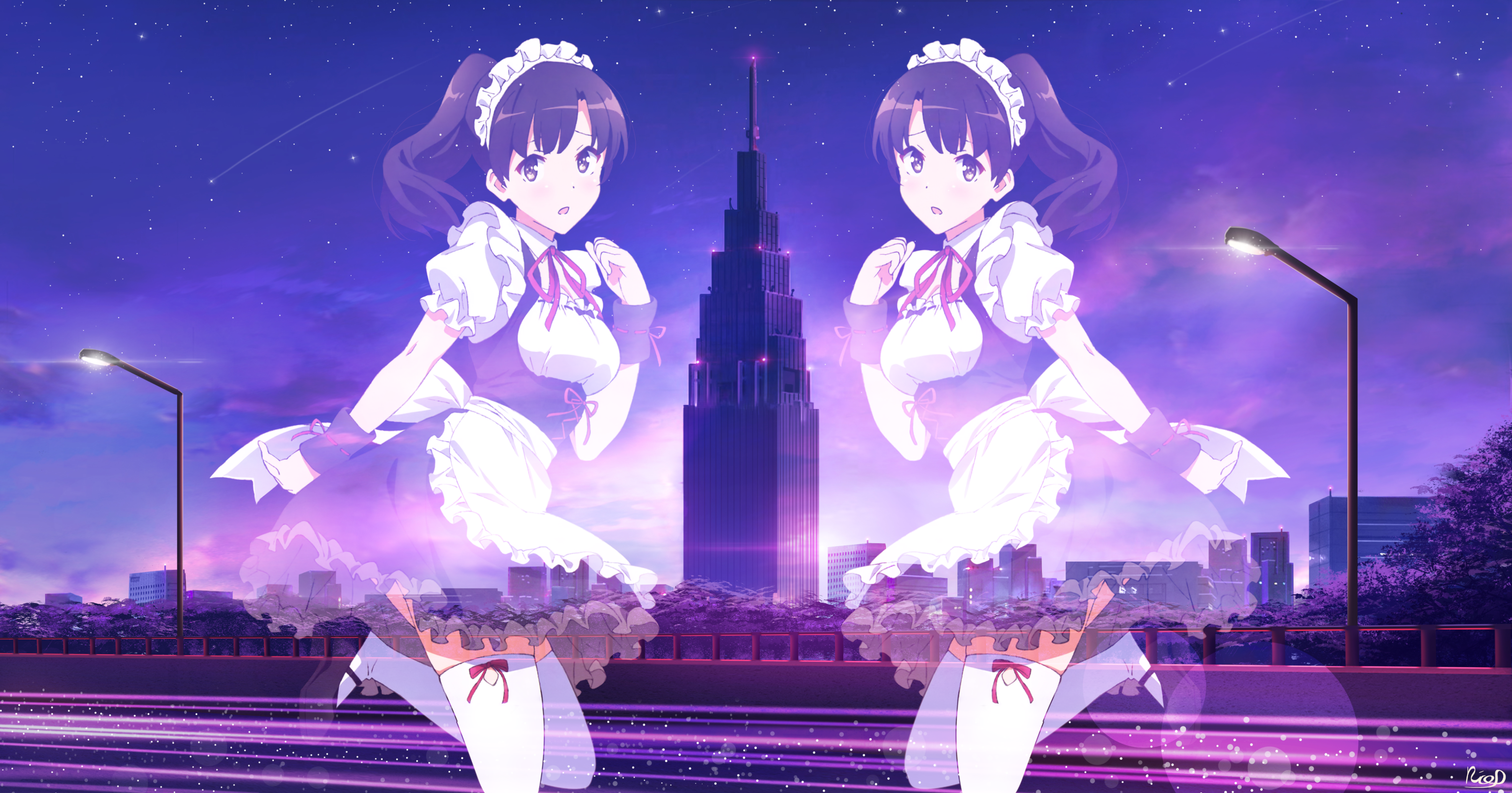 Katou Megumi from Saenai Heroine no Sodatekata in maid outfit HD Wallpaper