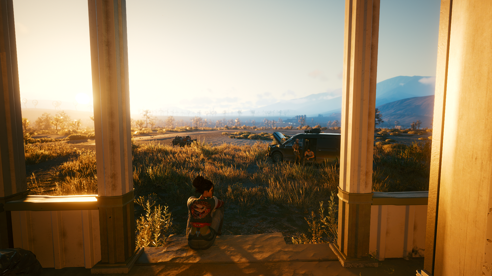 Panam Palmer from Cyberpunk 2077 in a desert landscape HD Wallpaper