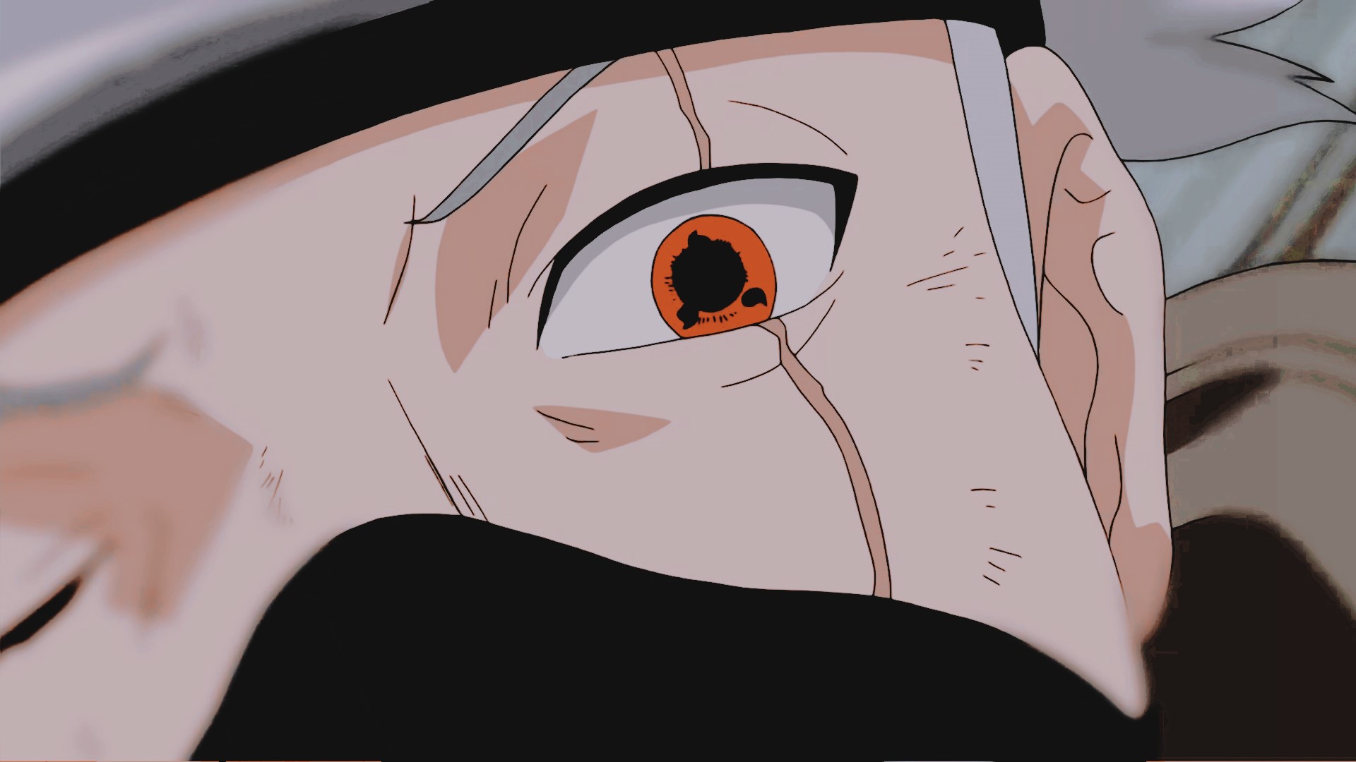 Hatake Kakashi from Naruto with Sharingan eye HD Wallpaper