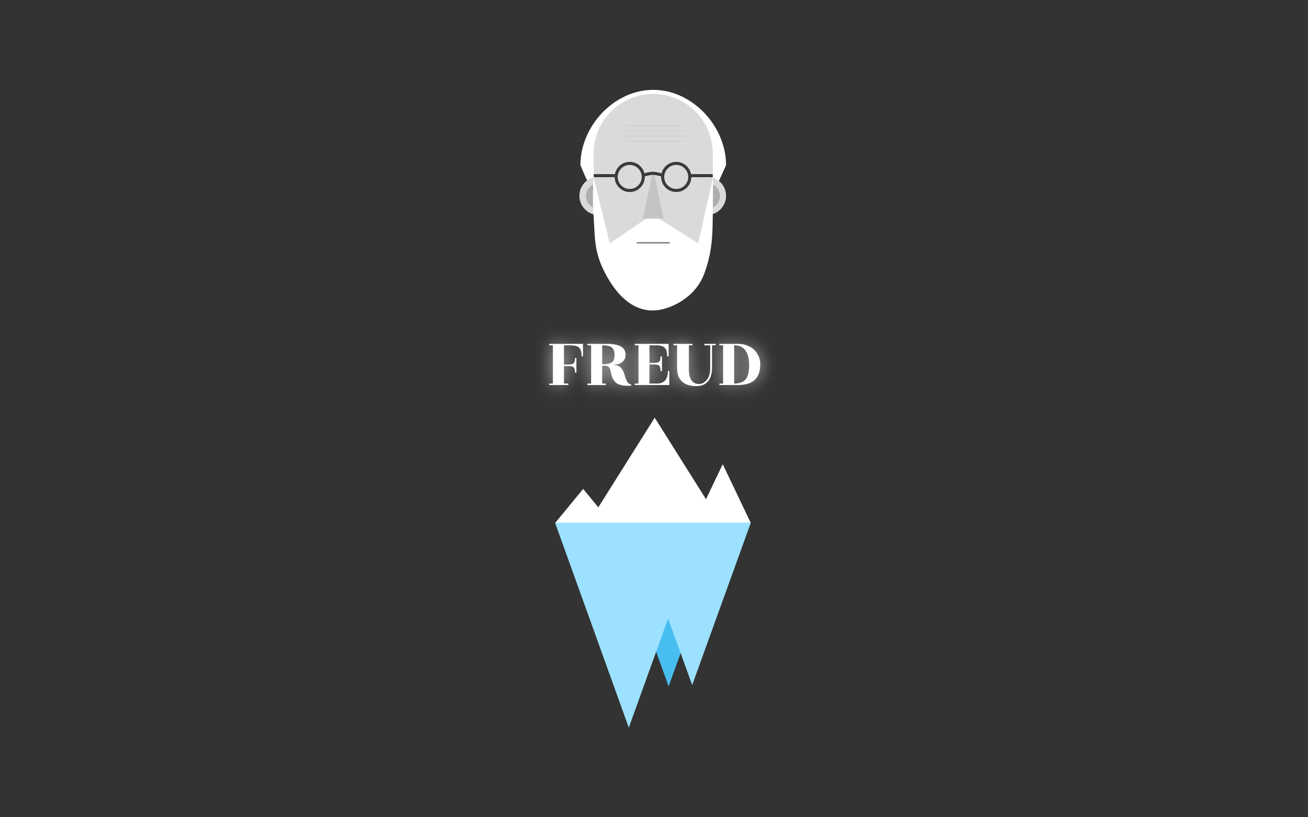 Sigmund Freud iceberg illustration HD Wallpaper