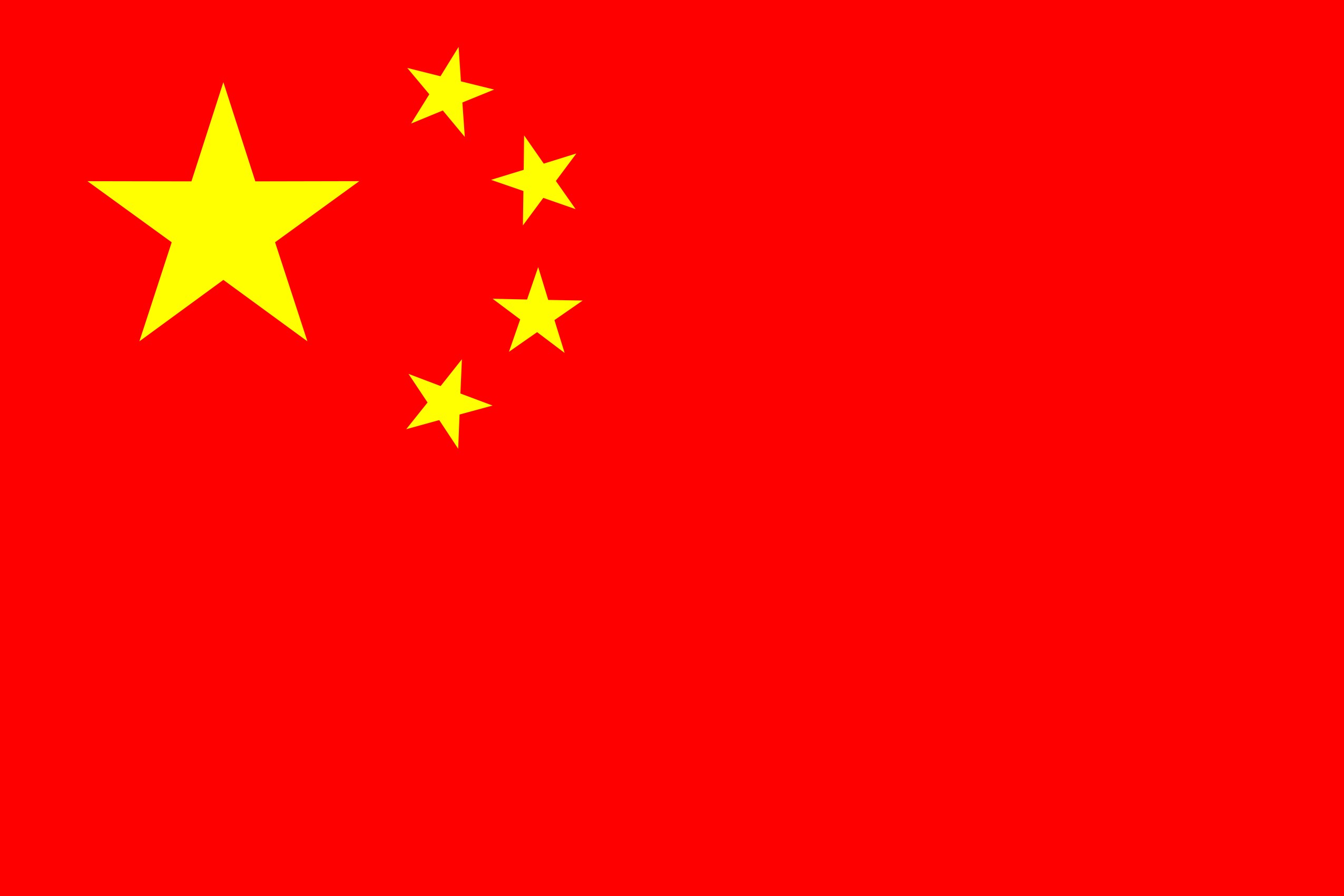 Flag of China with yellow stars HD Wallpaper
