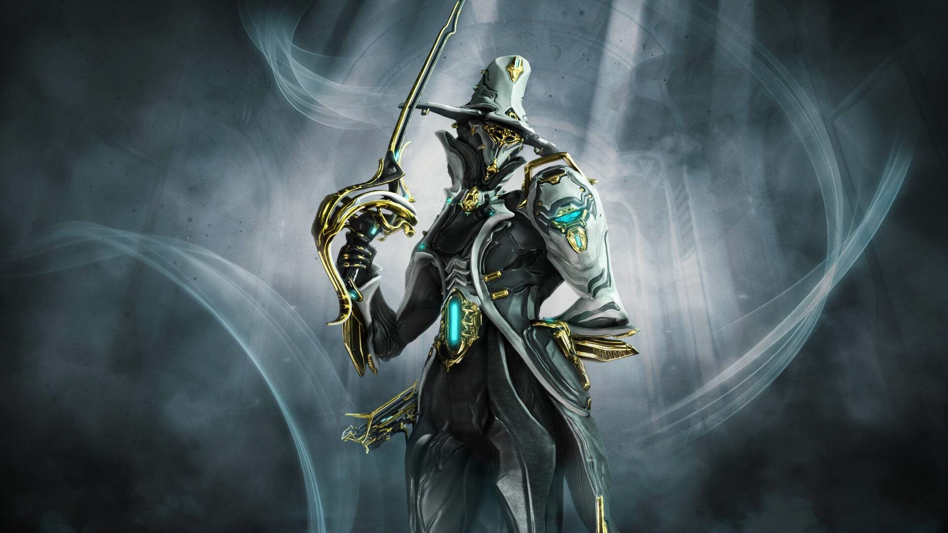 Limbo from Warframe holding a weapon HD Wallpaper