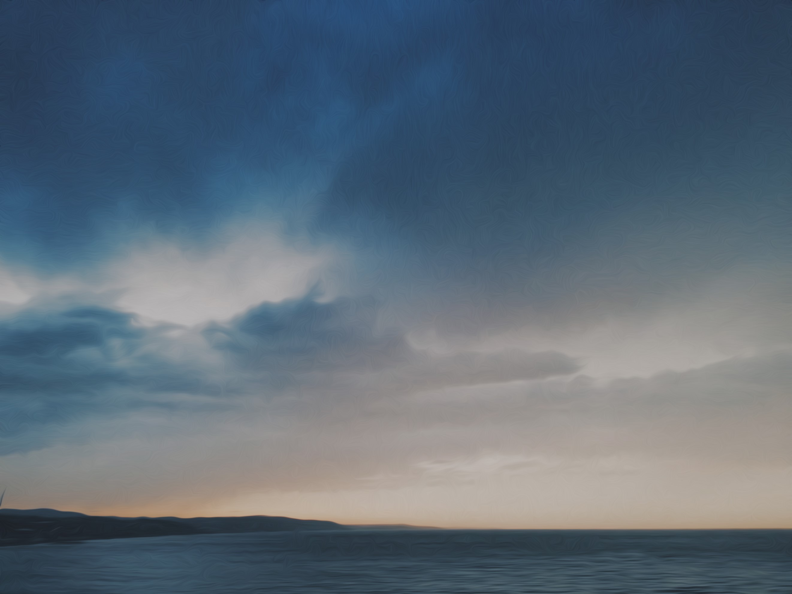 Ocean and cloudy sky landscape HD Wallpaper