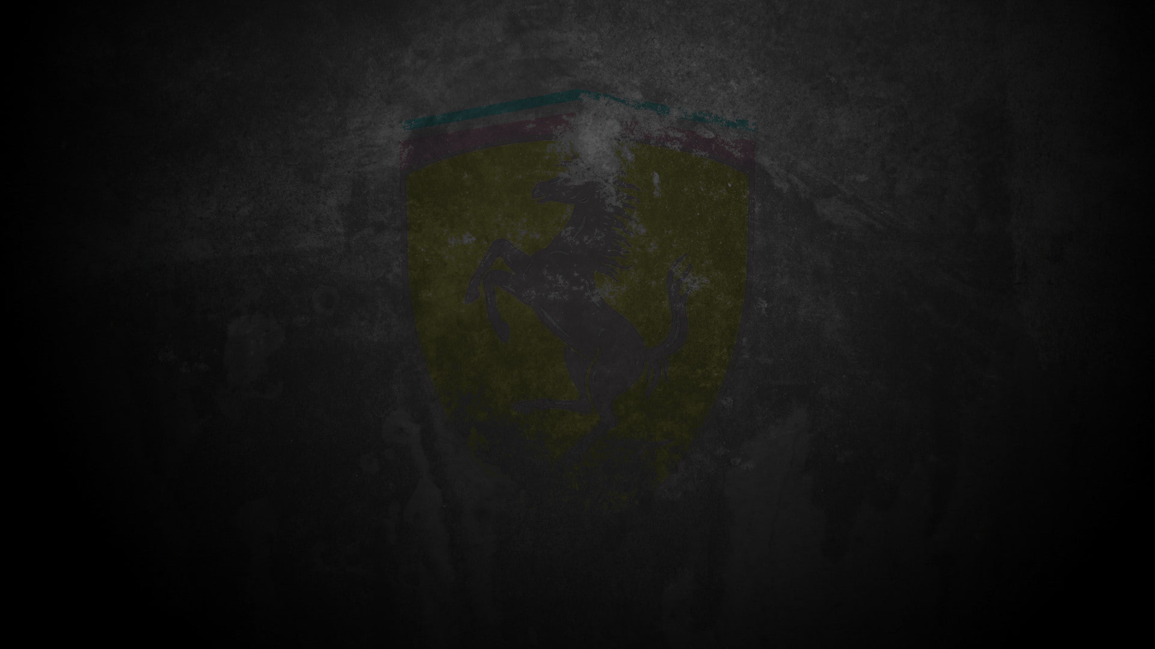 Ferrari logo on dark background HD Wallpaper