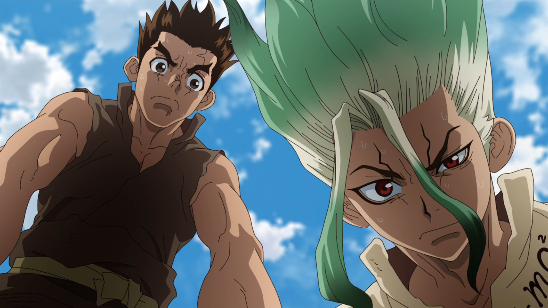 Senkuu Ishigami and Taiju Oki from Dr. Stone HD Wallpaper