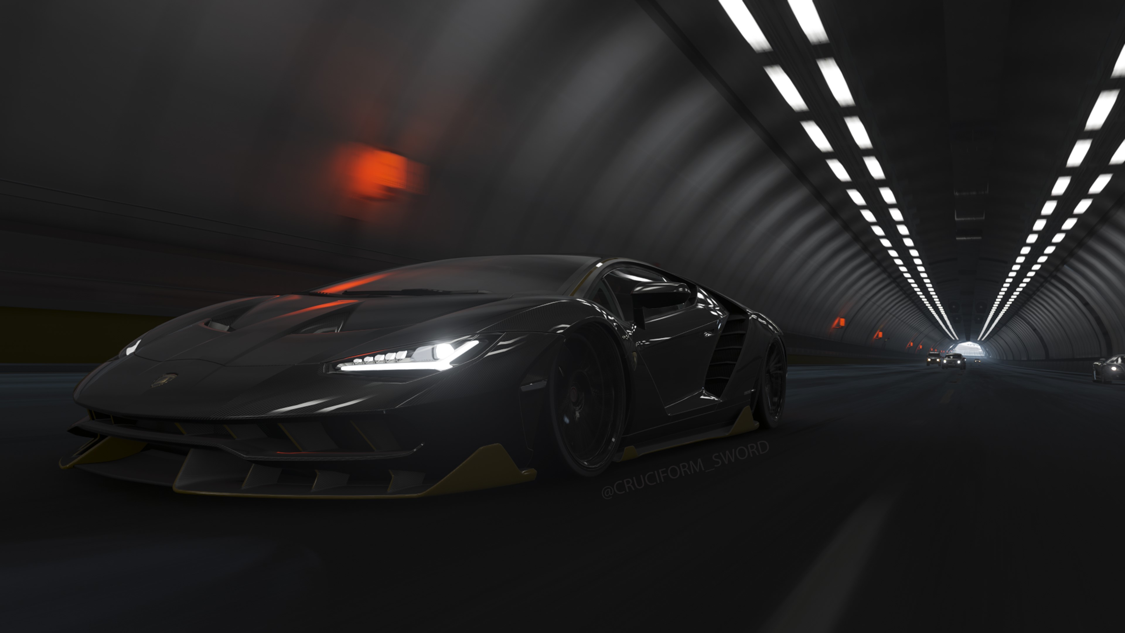 4K Lamborghini Centenario in Forza Horizon 4 tunnel HD Wallpaper