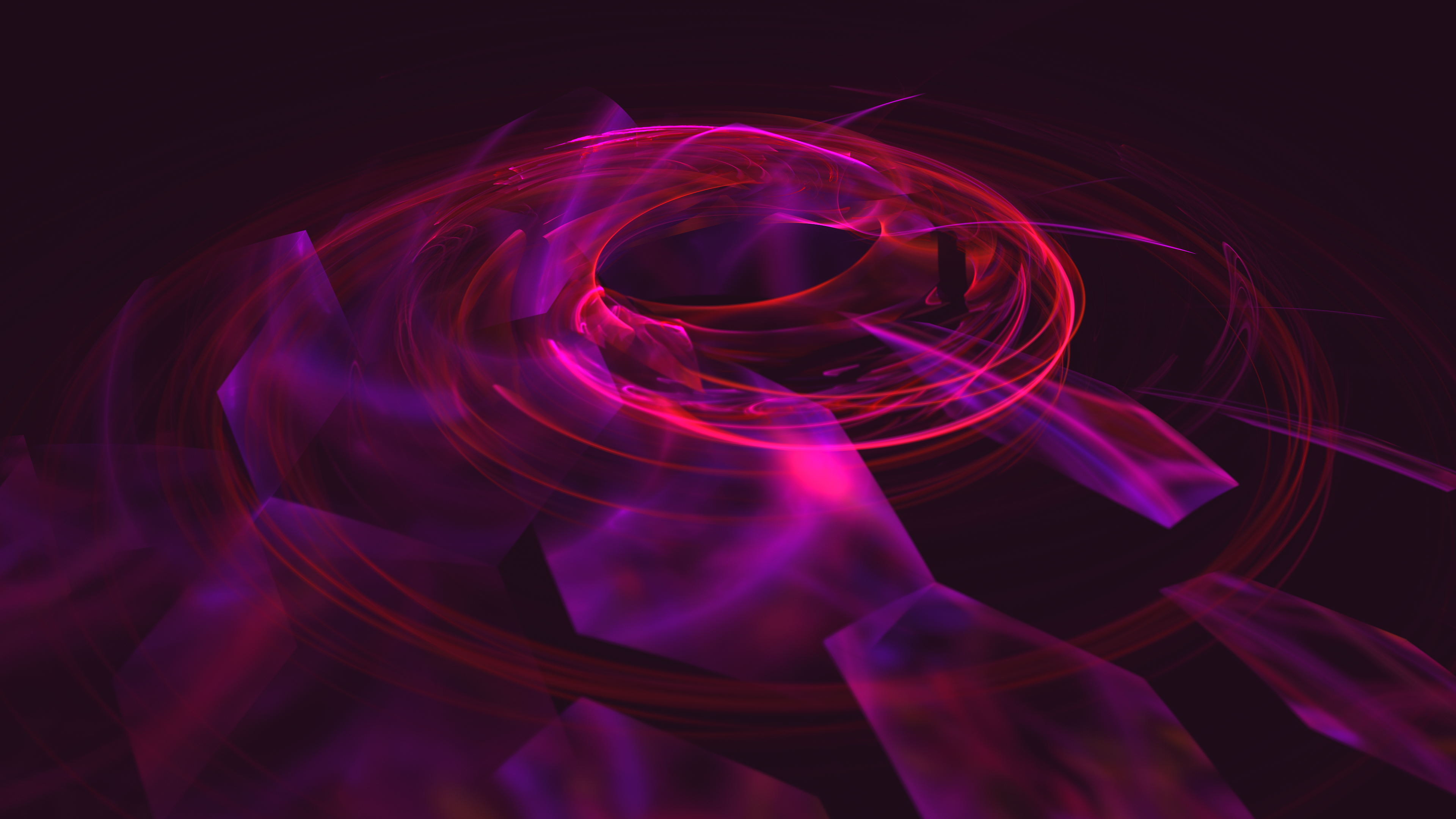 4K Red and Purple Fractal Abstract HD Wallpaper