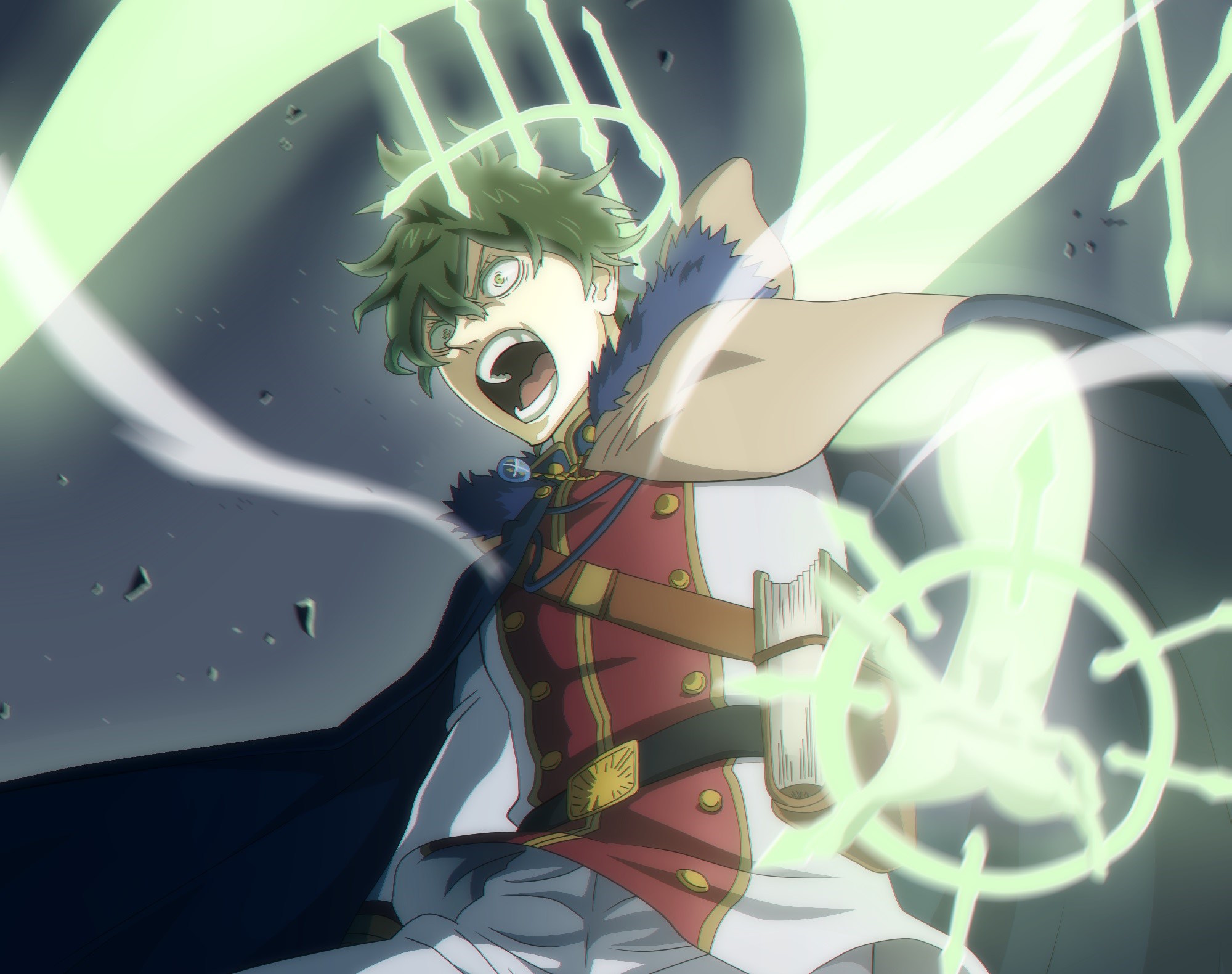 Yuno from Black Clover casting magic HD Wallpaper