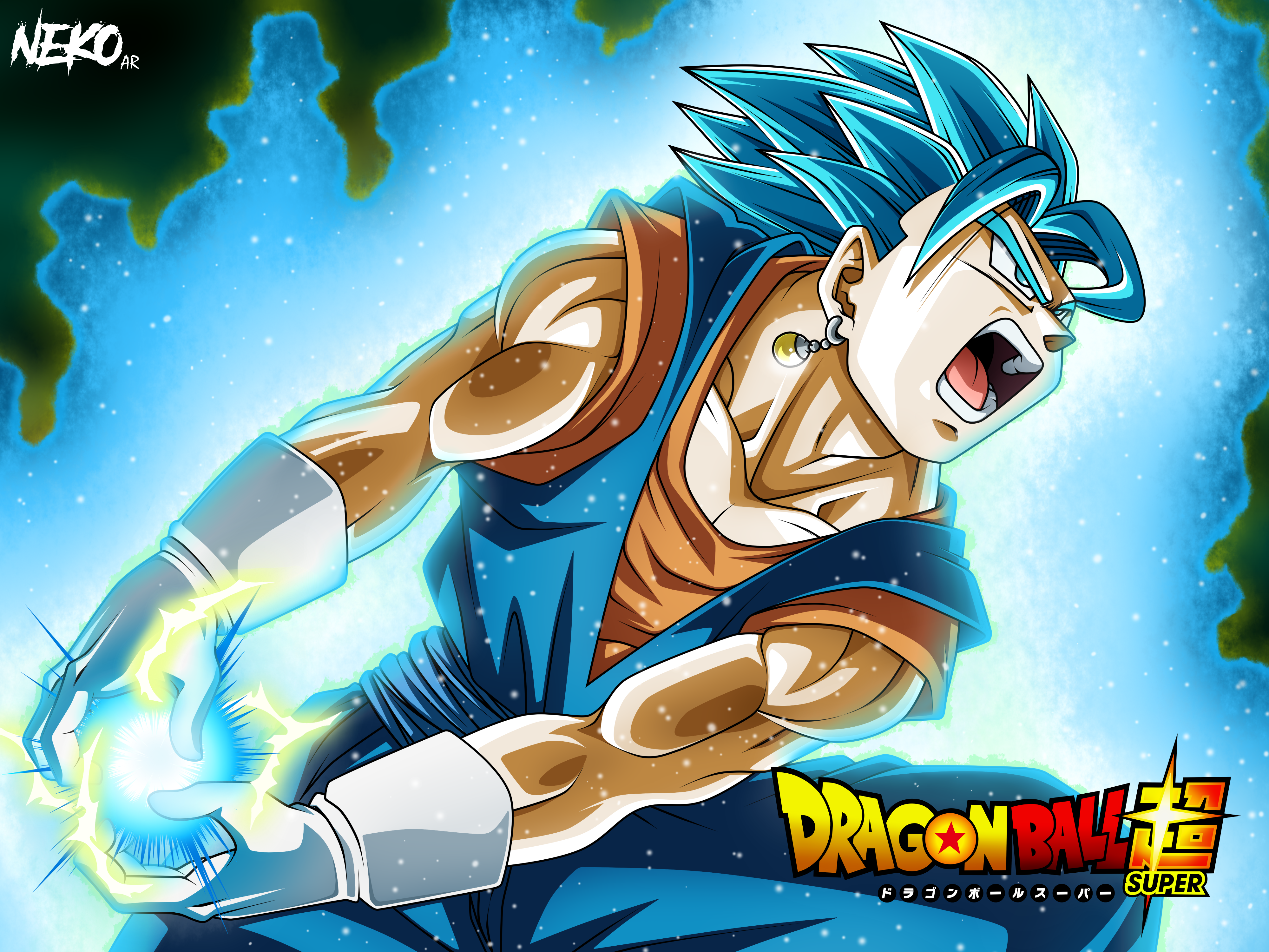 Vegetto from Dragon Ball Super charging energy HD Wallpaper