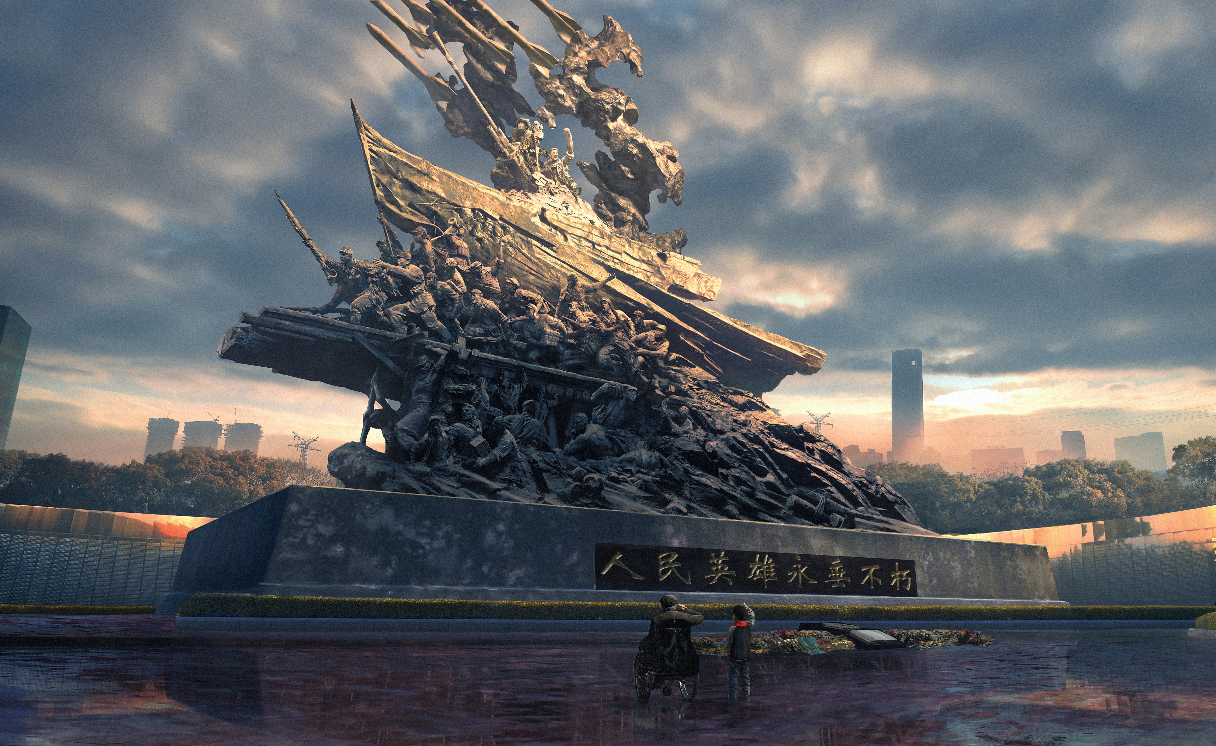 Monument to the People's Heroes in China HD Wallpaper