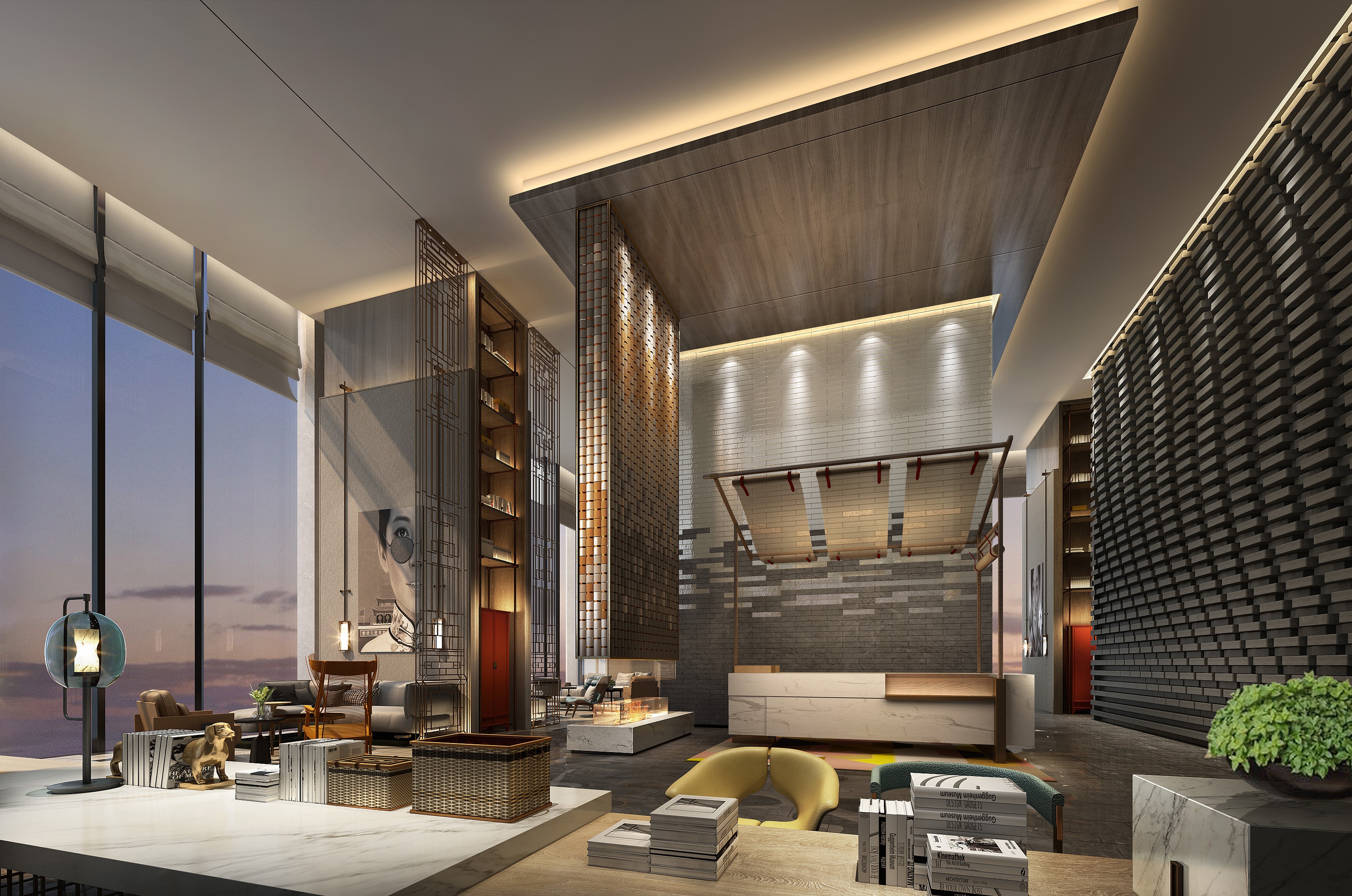 Hotel interior design in China HD Wallpaper