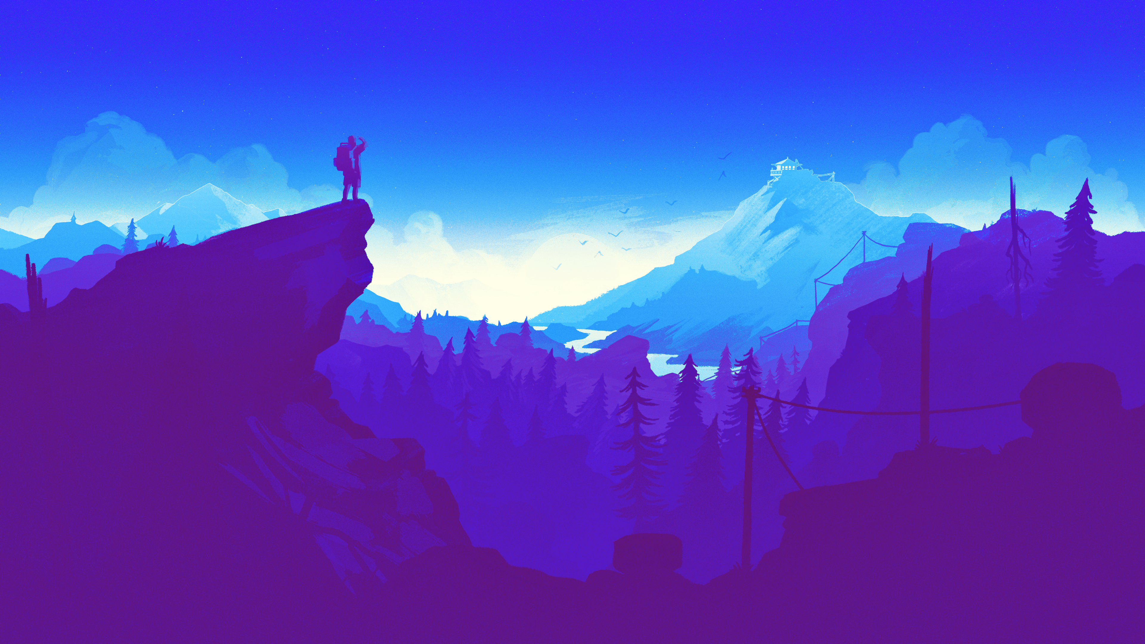 4K Firewatch video game art HD Wallpaper