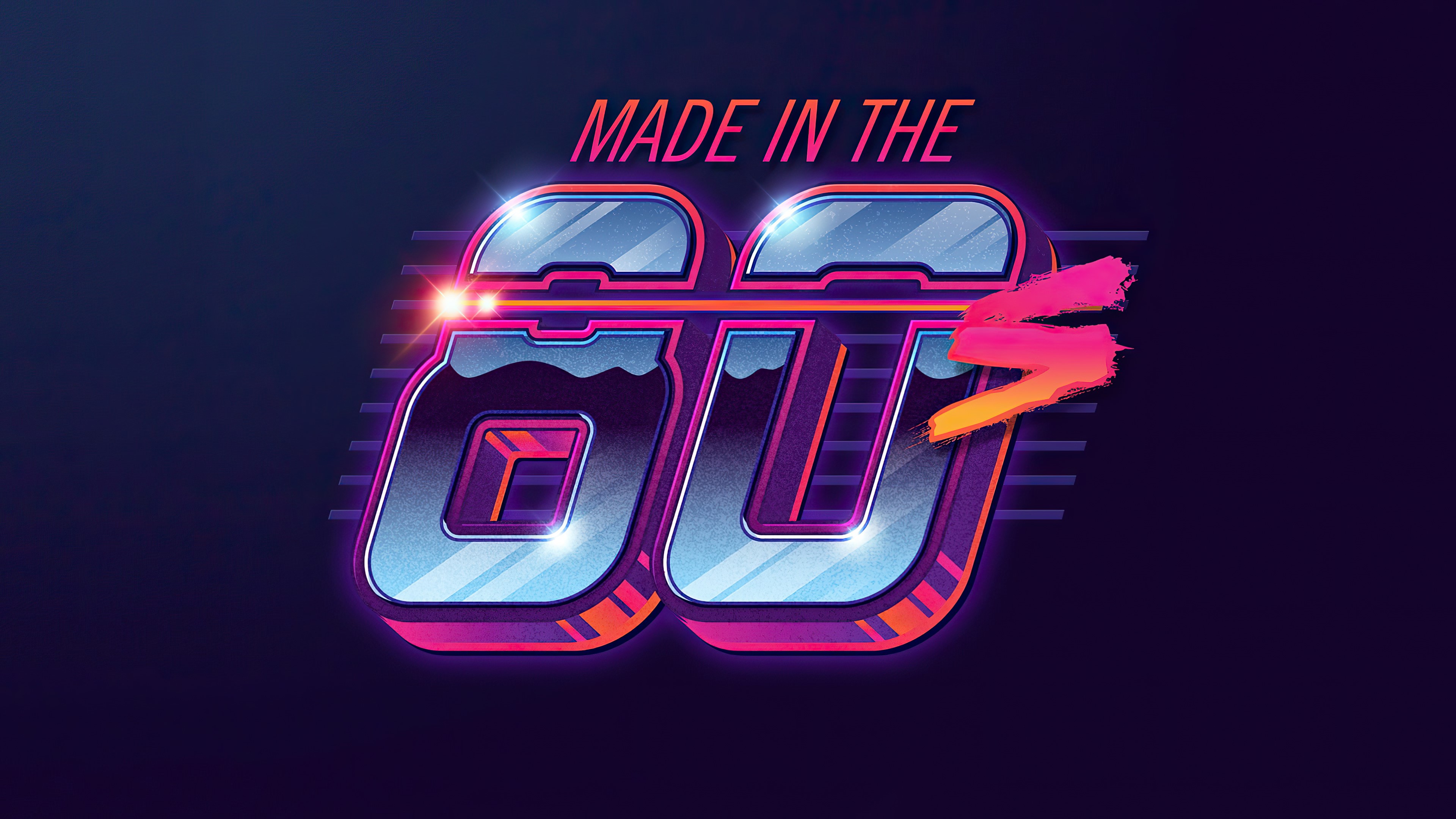 Made in the 80s typography 4K HD Wallpaper