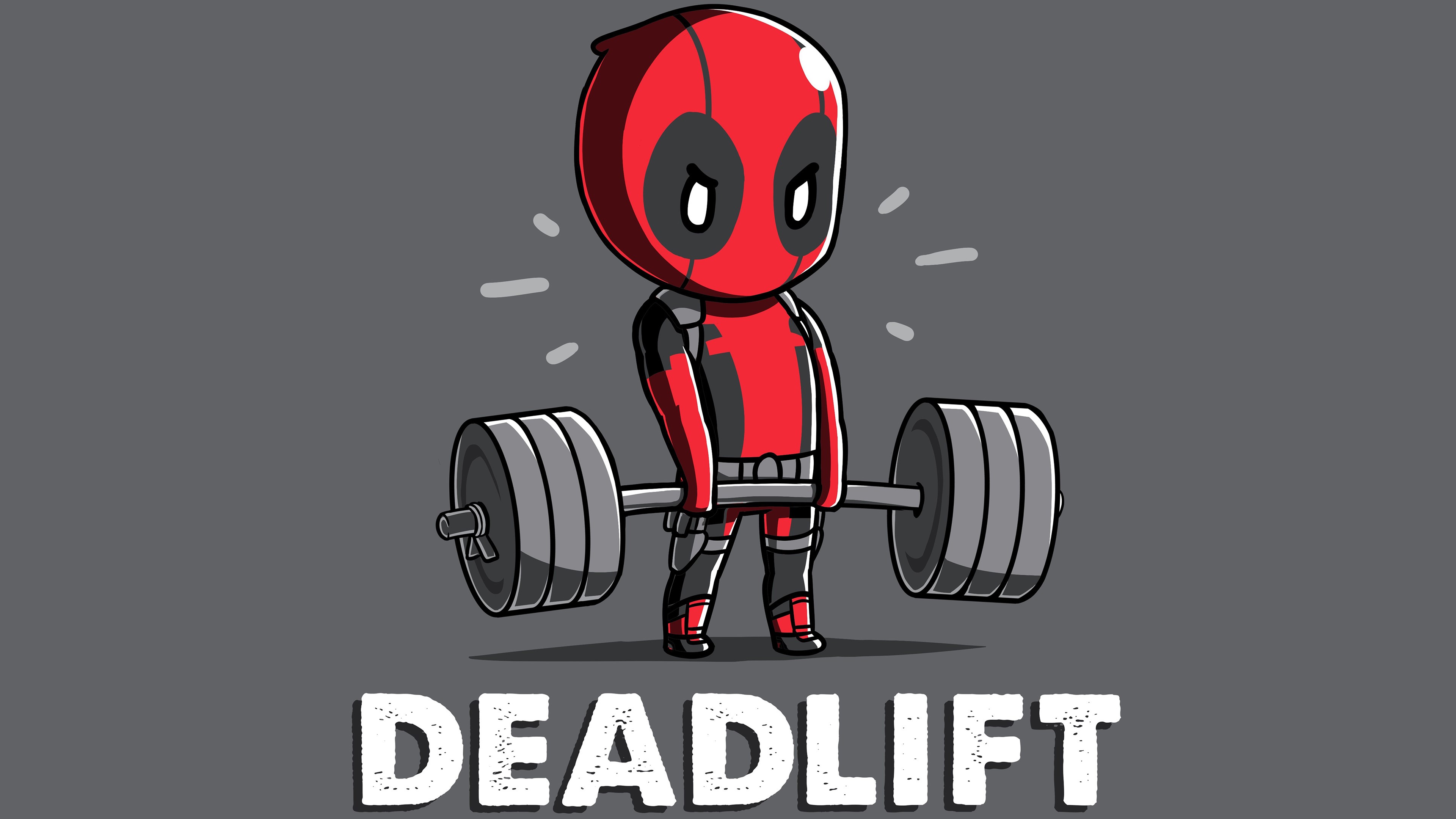 Deadpool doing a deadlift HD Wallpaper