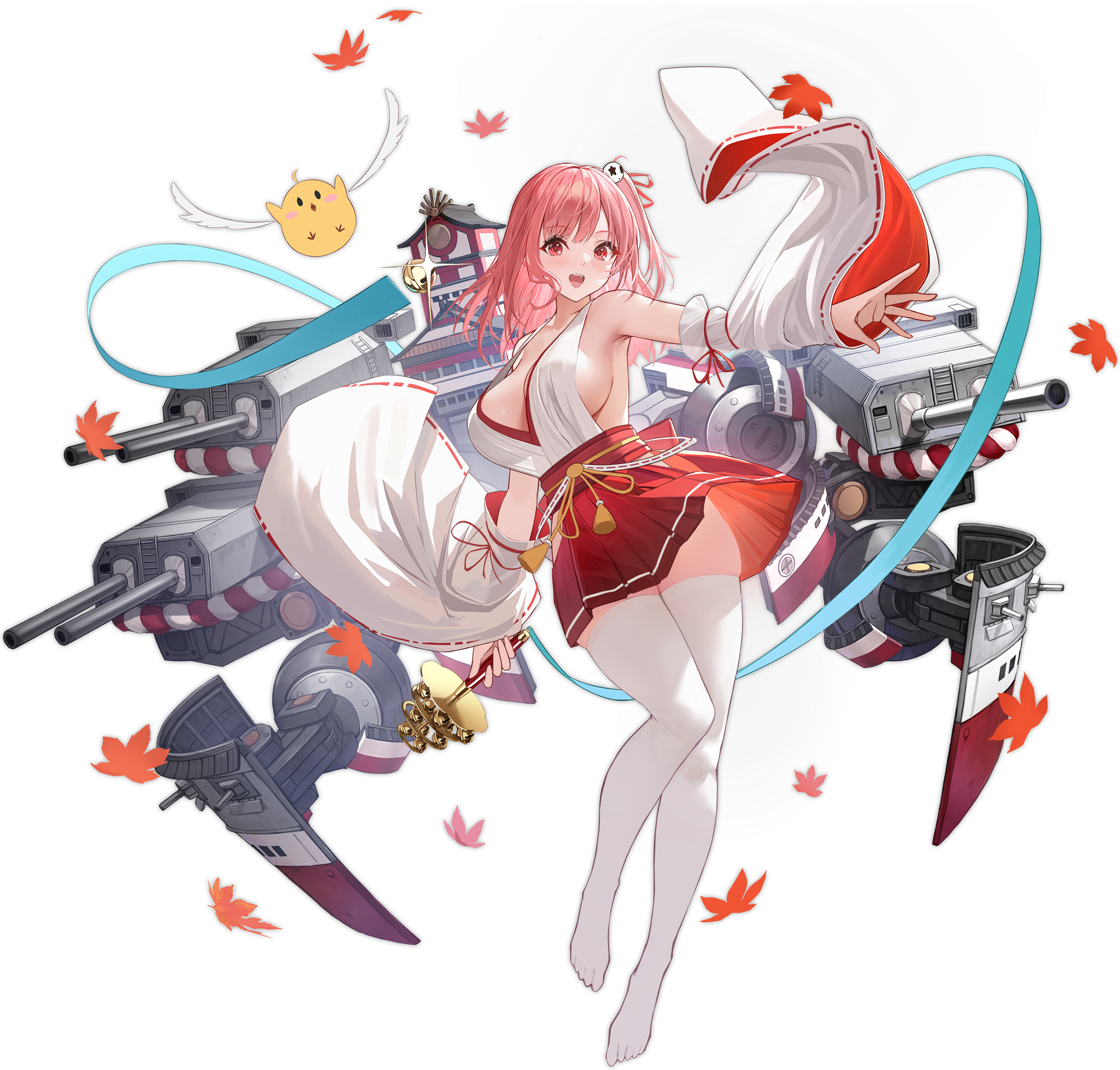 Honoka from Azur Lane with ship parts HD Wallpaper
