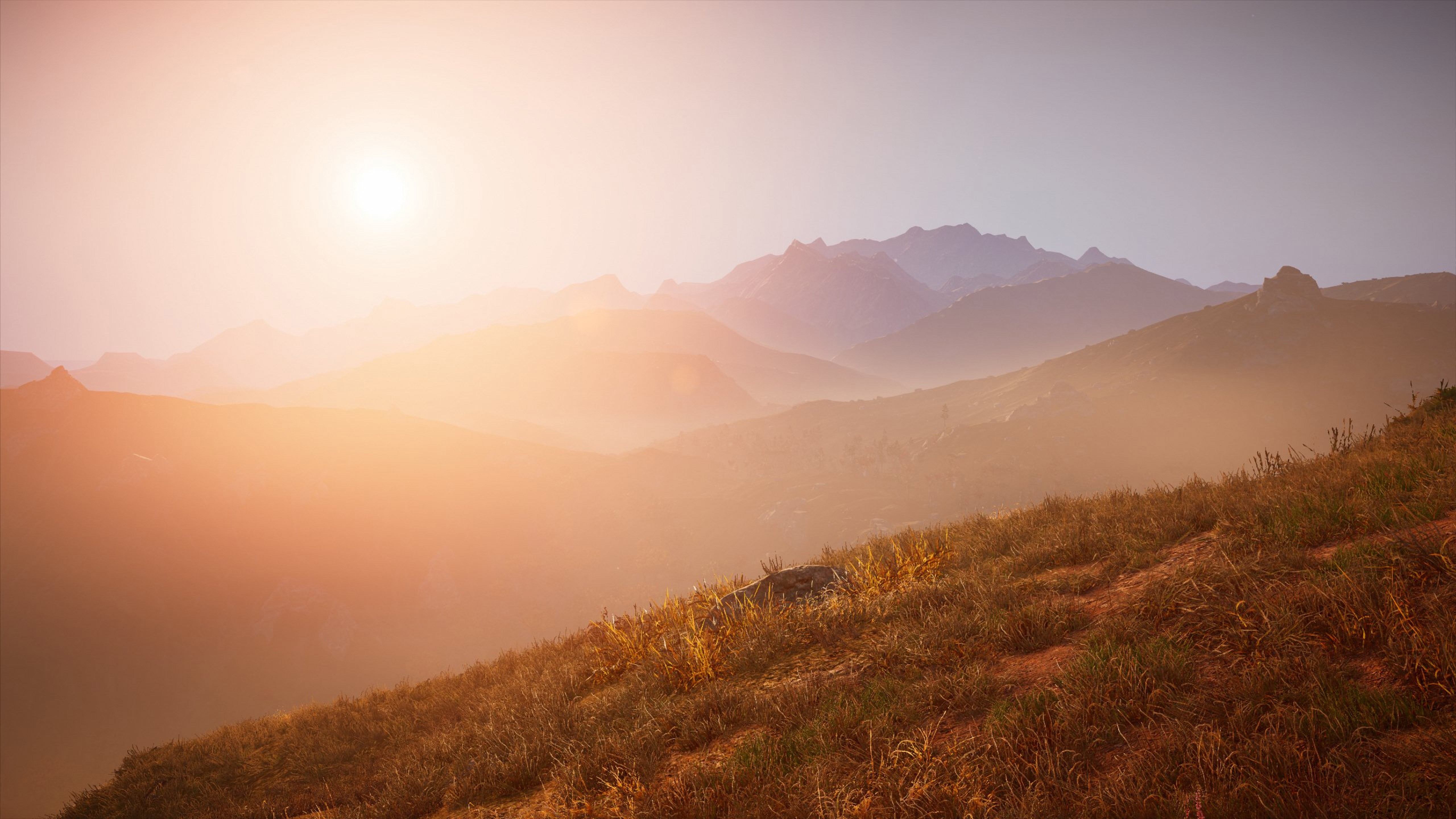 4K Mountains at Sunrise - Assassin's Creed Valhalla HD Wallpaper