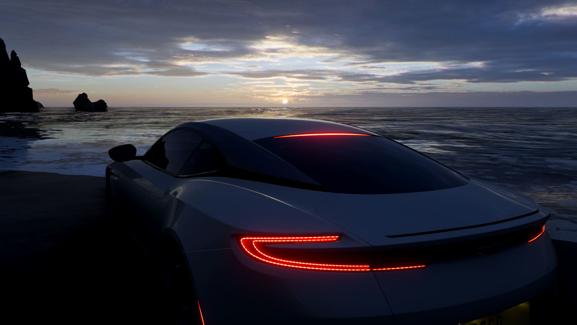 Car on a beach at sunset, Forza Horizon 4 HD Wallpaper