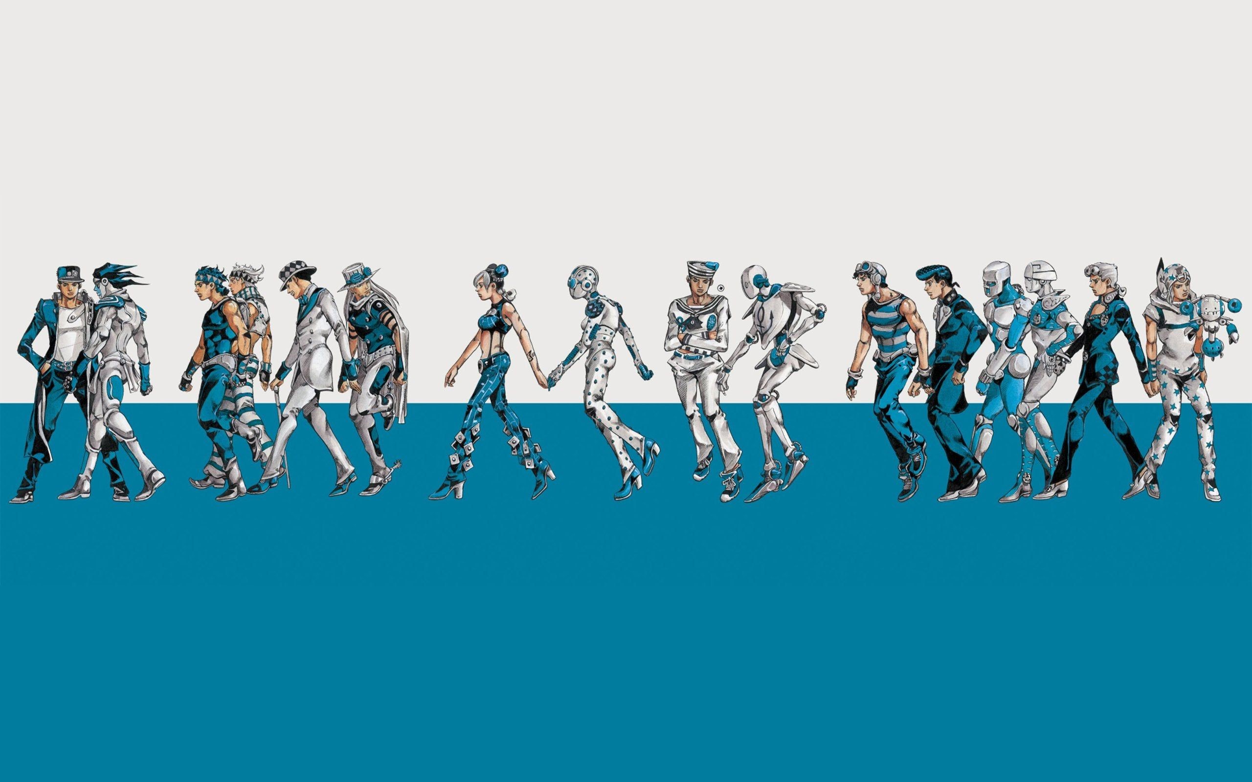 JoJo's Bizarre Adventure characters walking HD Wallpaper