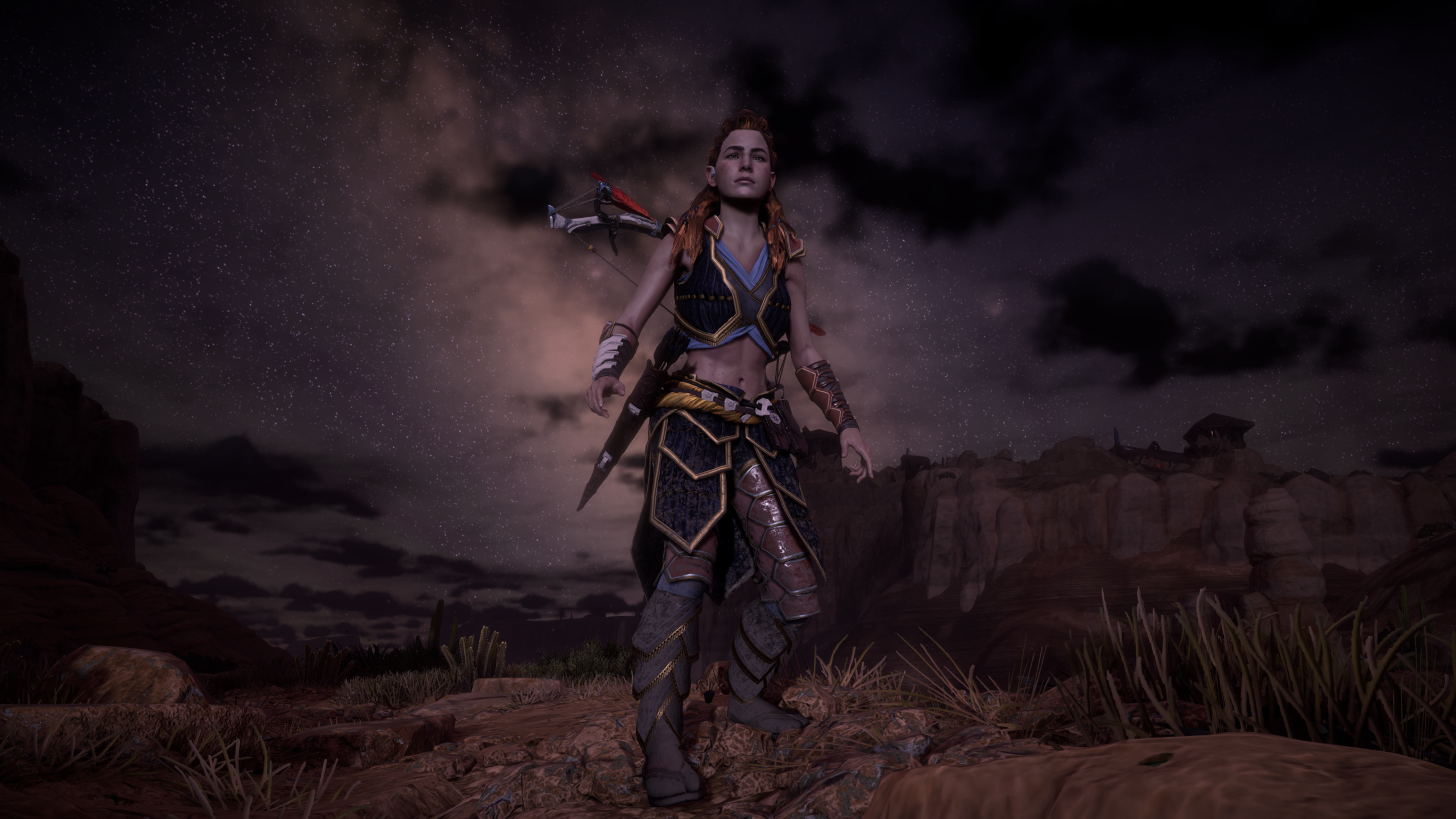Aloy from Horizon Zero Dawn in a landscape HD Wallpaper