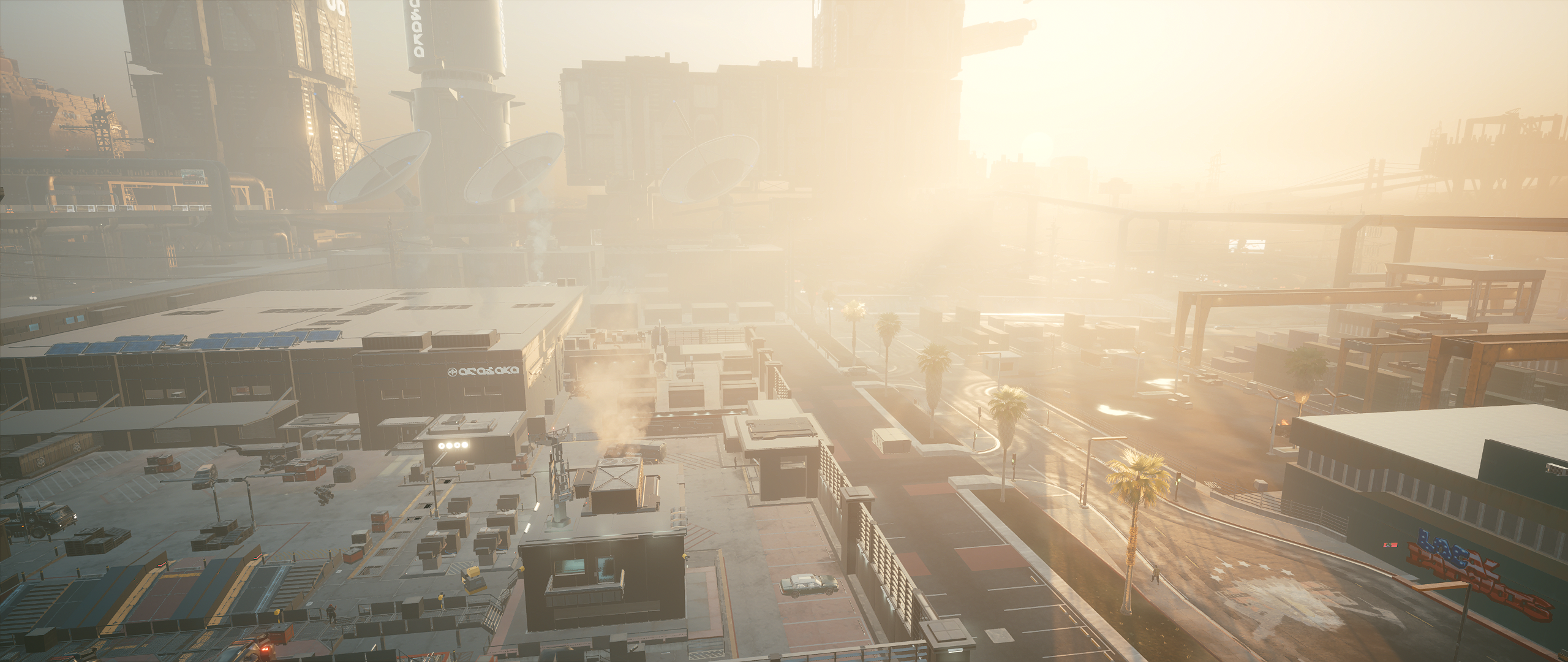 Cyberpunk 2077 Arasaka industrial district HD Wallpaper