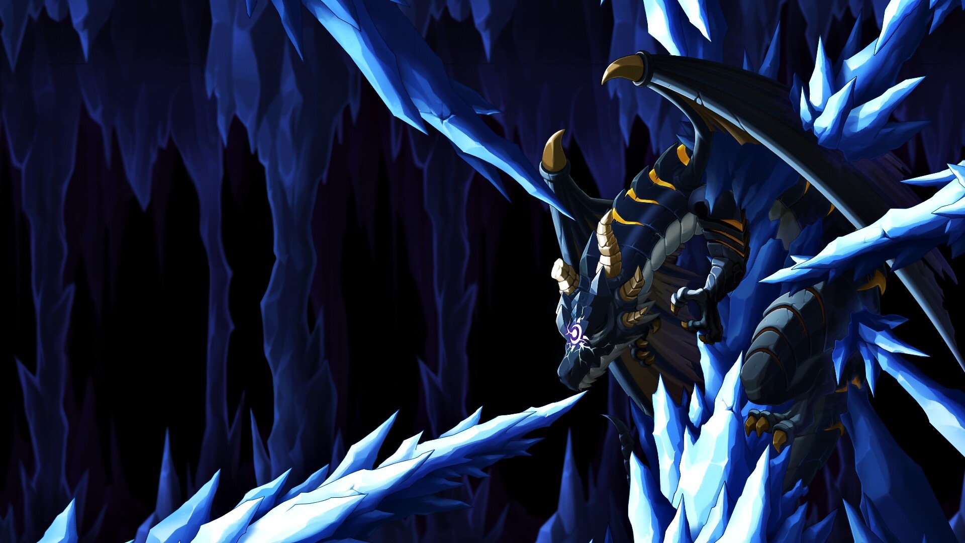 Dragon in an icy cave from MapleStory HD Wallpaper