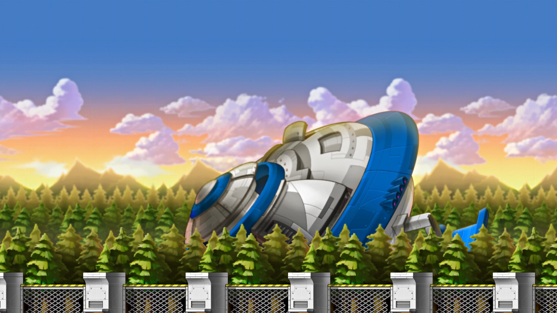 MapleStory crashed spaceship in forest HD Wallpaper