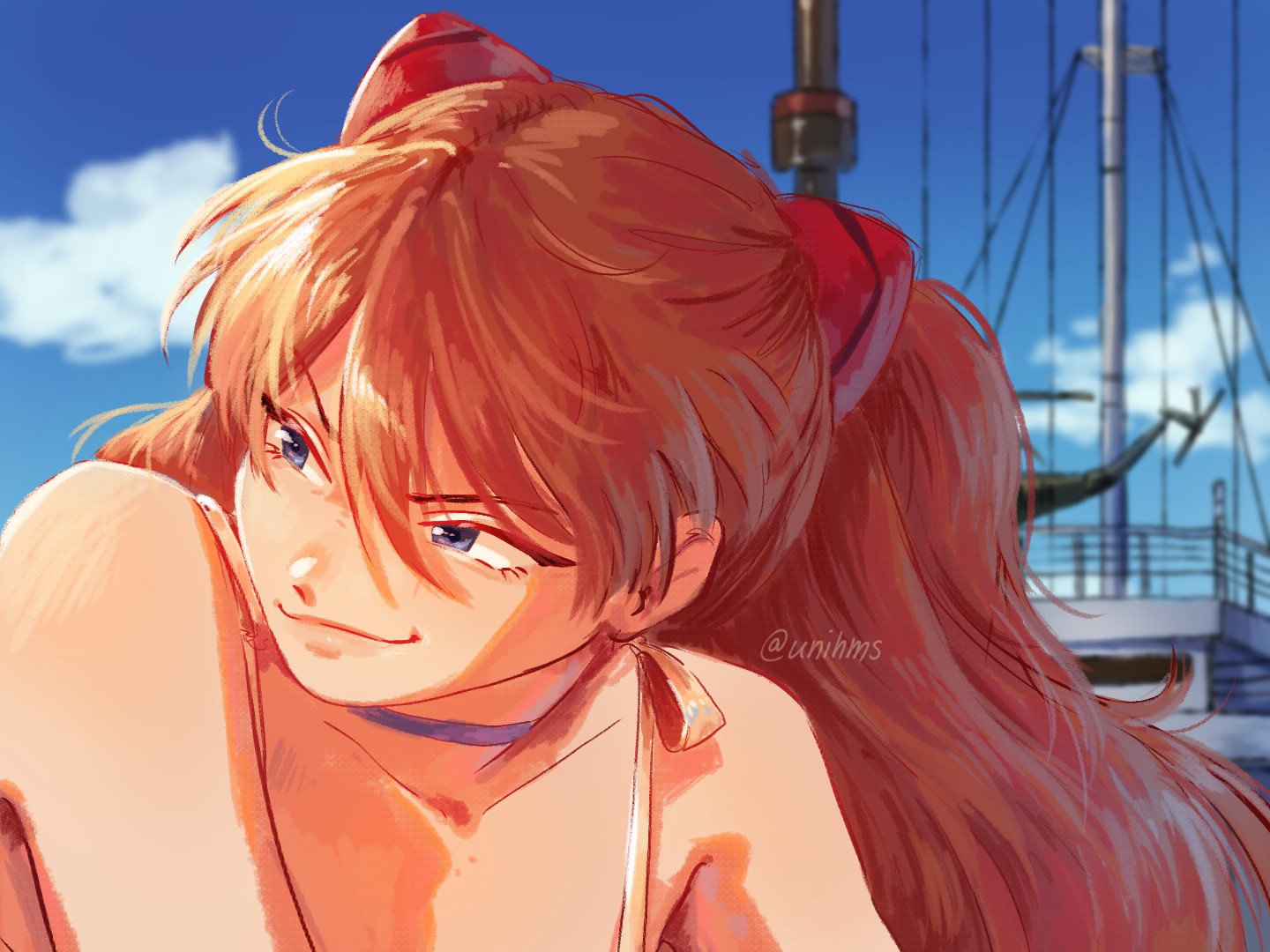Asuka Langley Soryu from Neon Genesis Evangelion fan art HD Wallpaper
